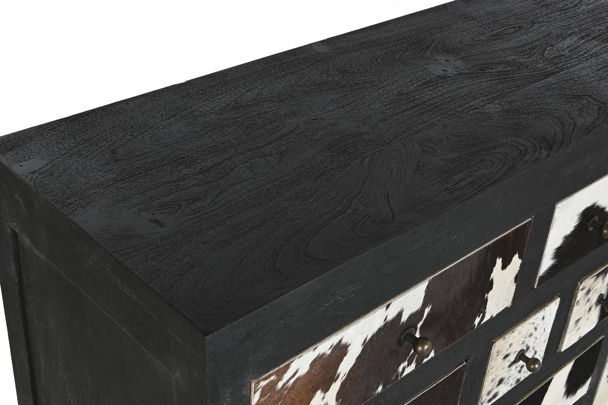 Mango Leather Chest of Drawers 115x36x102 Cowhide