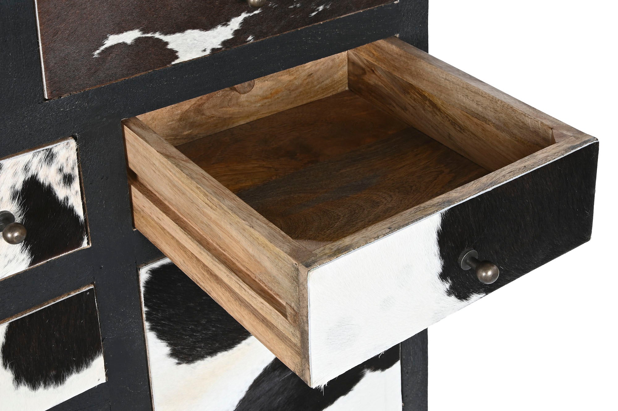 Mango Leather Chest of Drawers 115x36x102 Cowhide