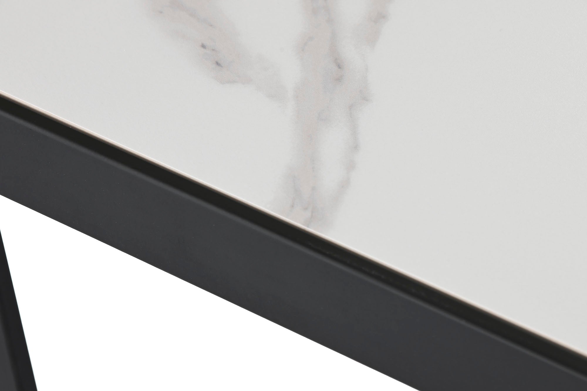 Metal Ceramic Side Table 50x50x50 White