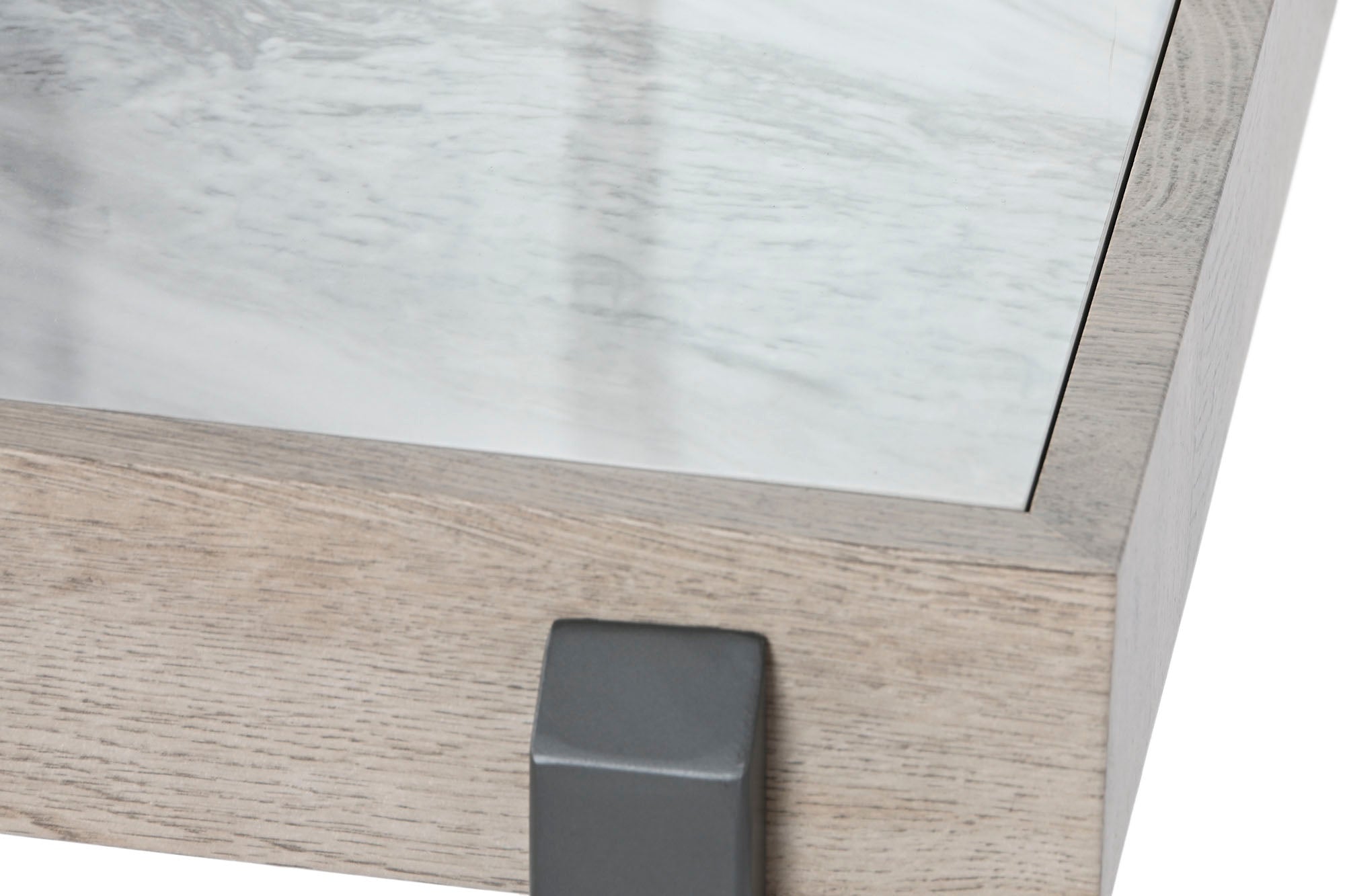 Mesita Auxiliar Metal Ceramica 50X54X50 Blanco