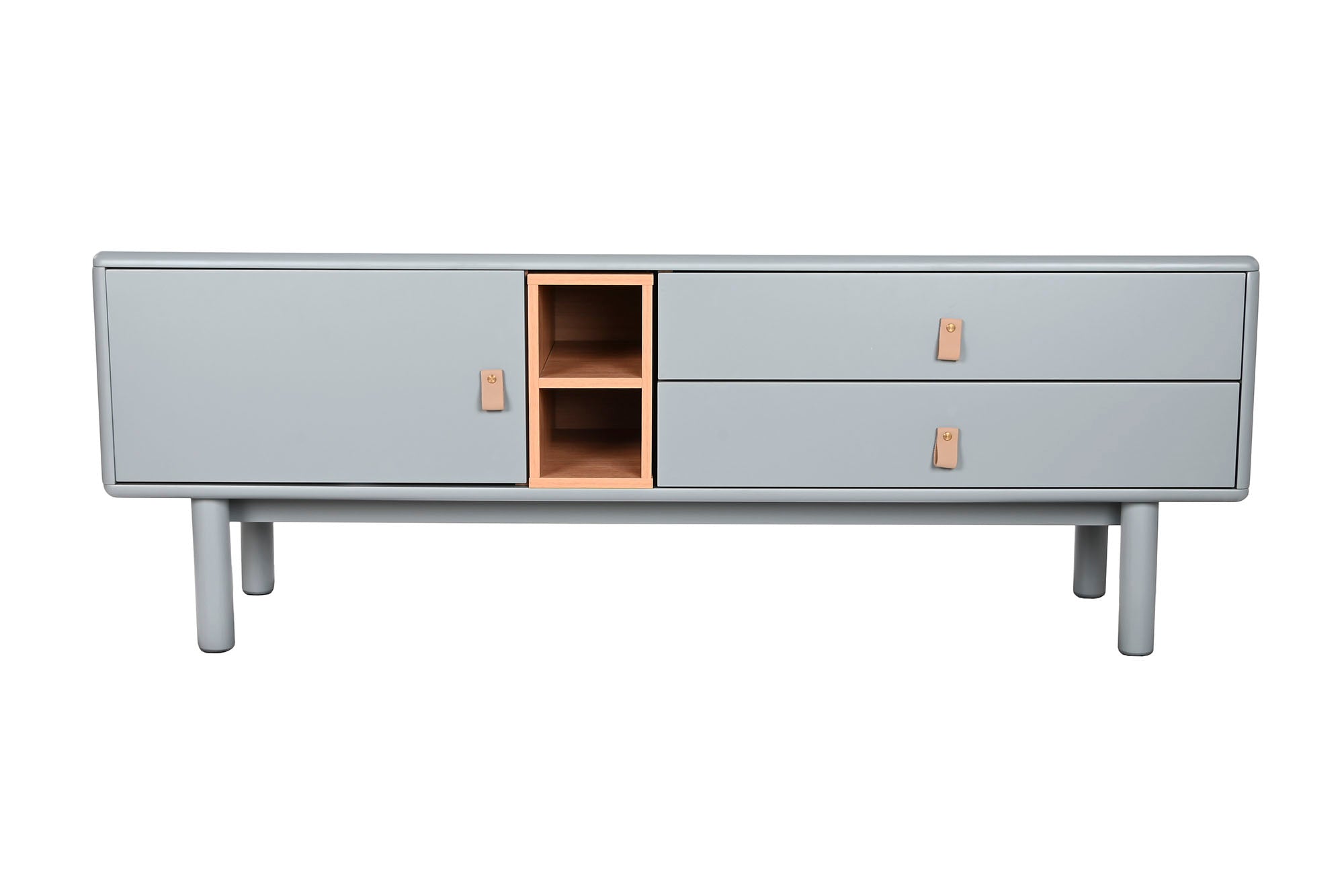 Móvel TV MDF PU 140x40x55 Cinza