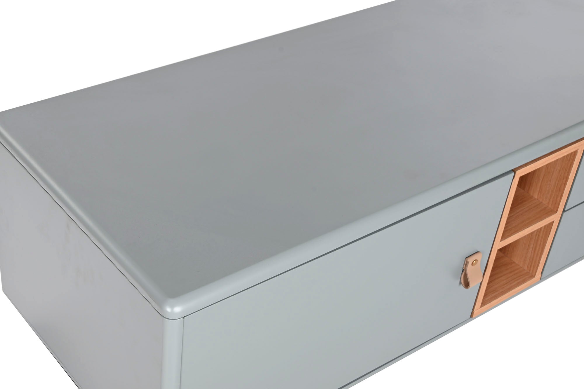 Móvel TV MDF PU 140x40x55 Cinza