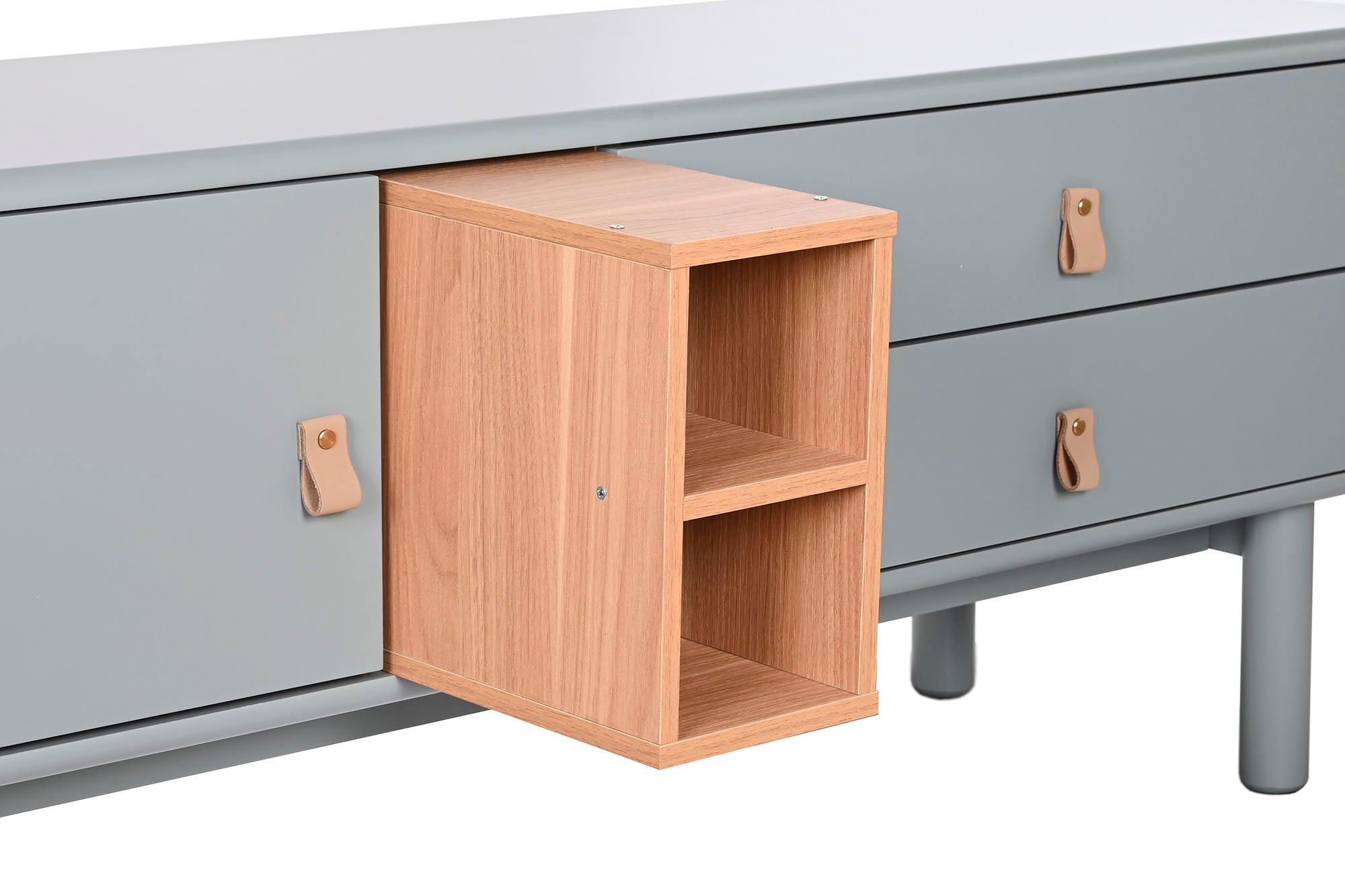 Móvel TV MDF PU 140x40x55 Cinza