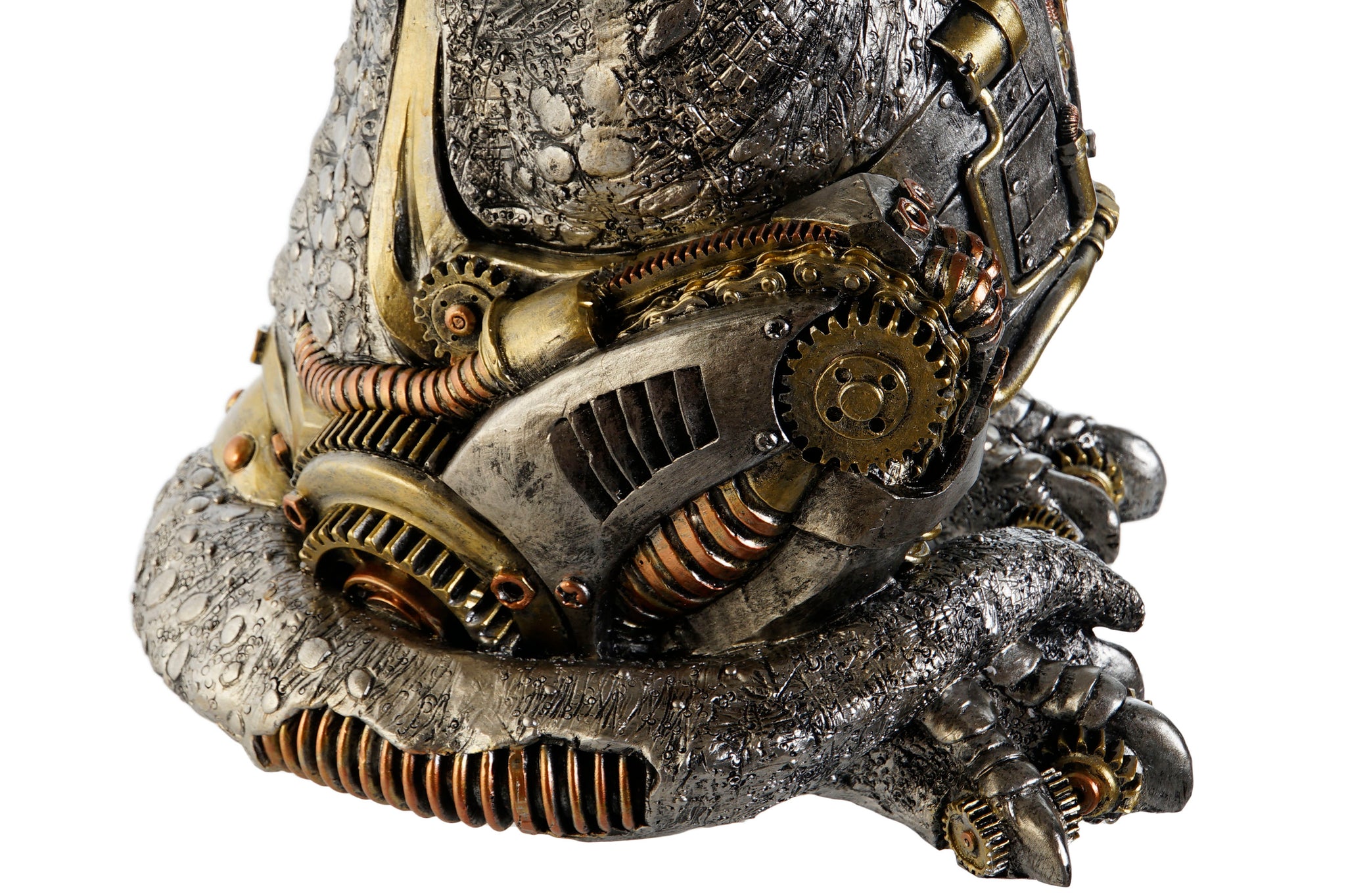 Resin Side Table 36x33x51 Steampunk Grey