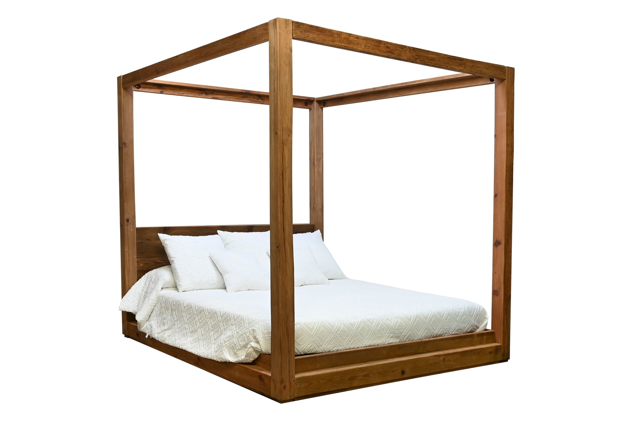 Cama Pino Madera Reciclada 202X222X215 180X200