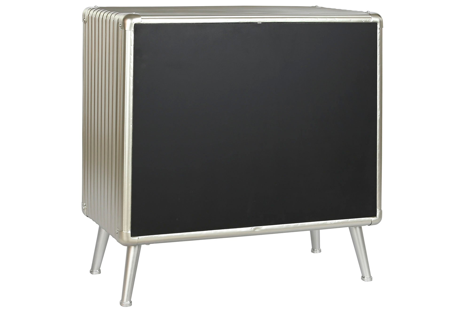 Aparador Metal Mdf 80X39X82 Plateado