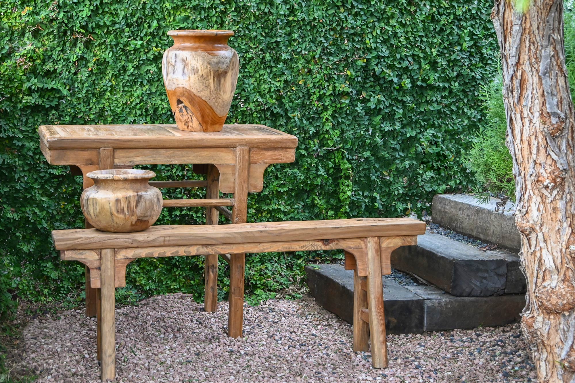 Consola Teca Reciclada 100X50X83 Natural