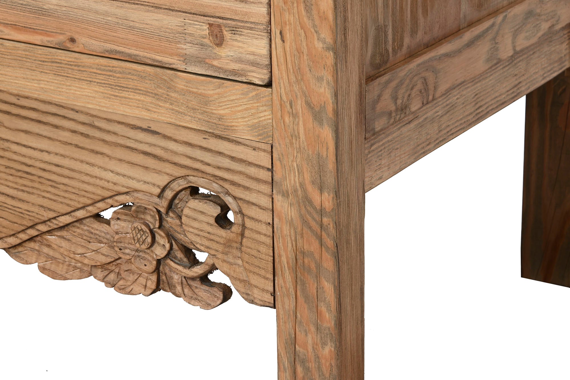Armario Abeto Metal 88X52X180 Tallado Natural