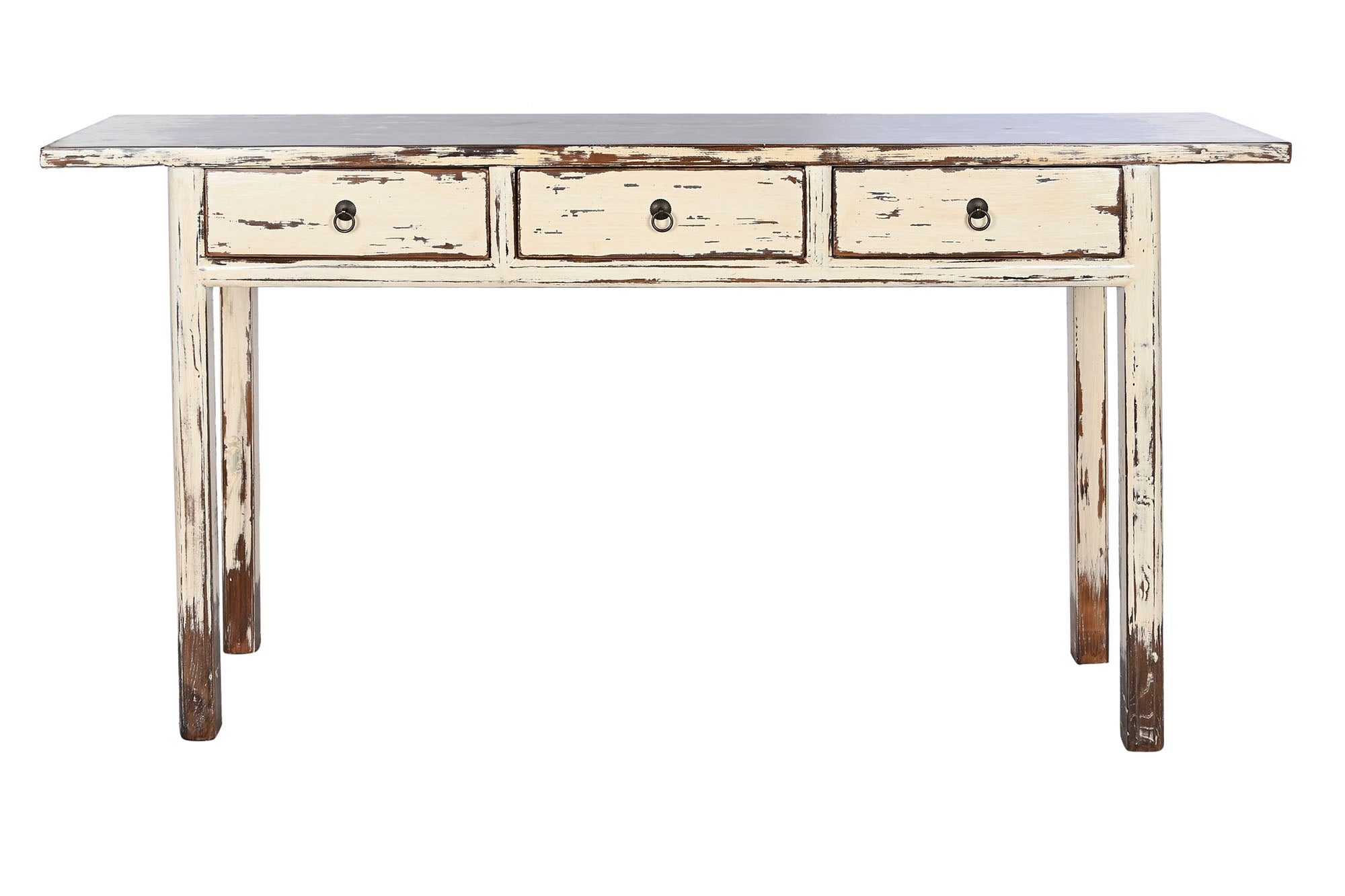Consola Olmo Macizo 172X40X85 Decape Blanco
