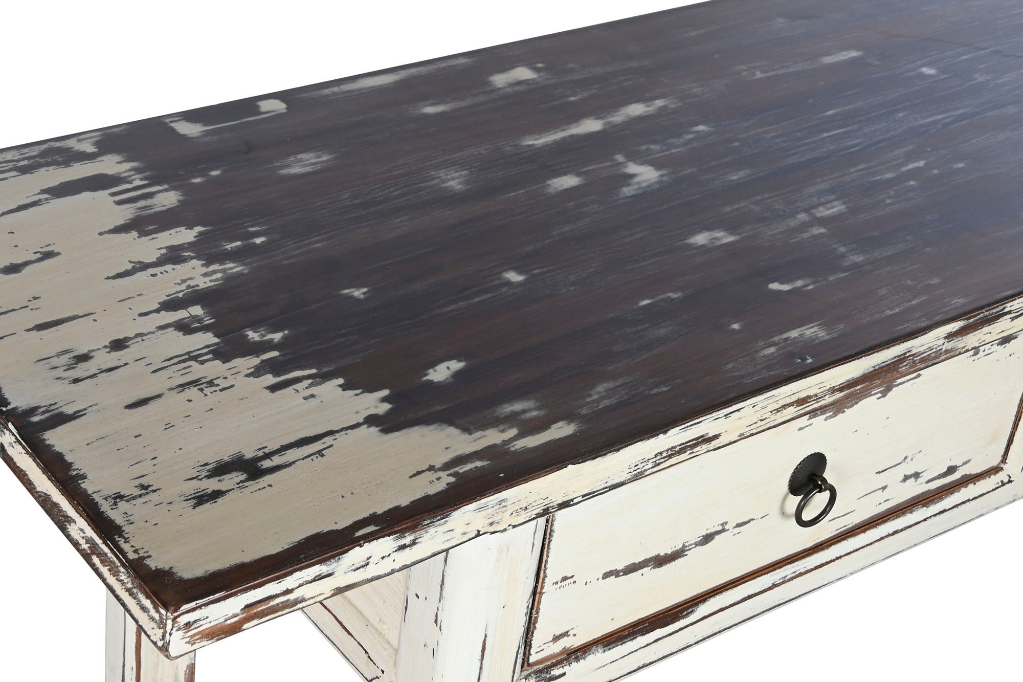 Consola Olmo Macizo 172X40X85 Decape Blanco
