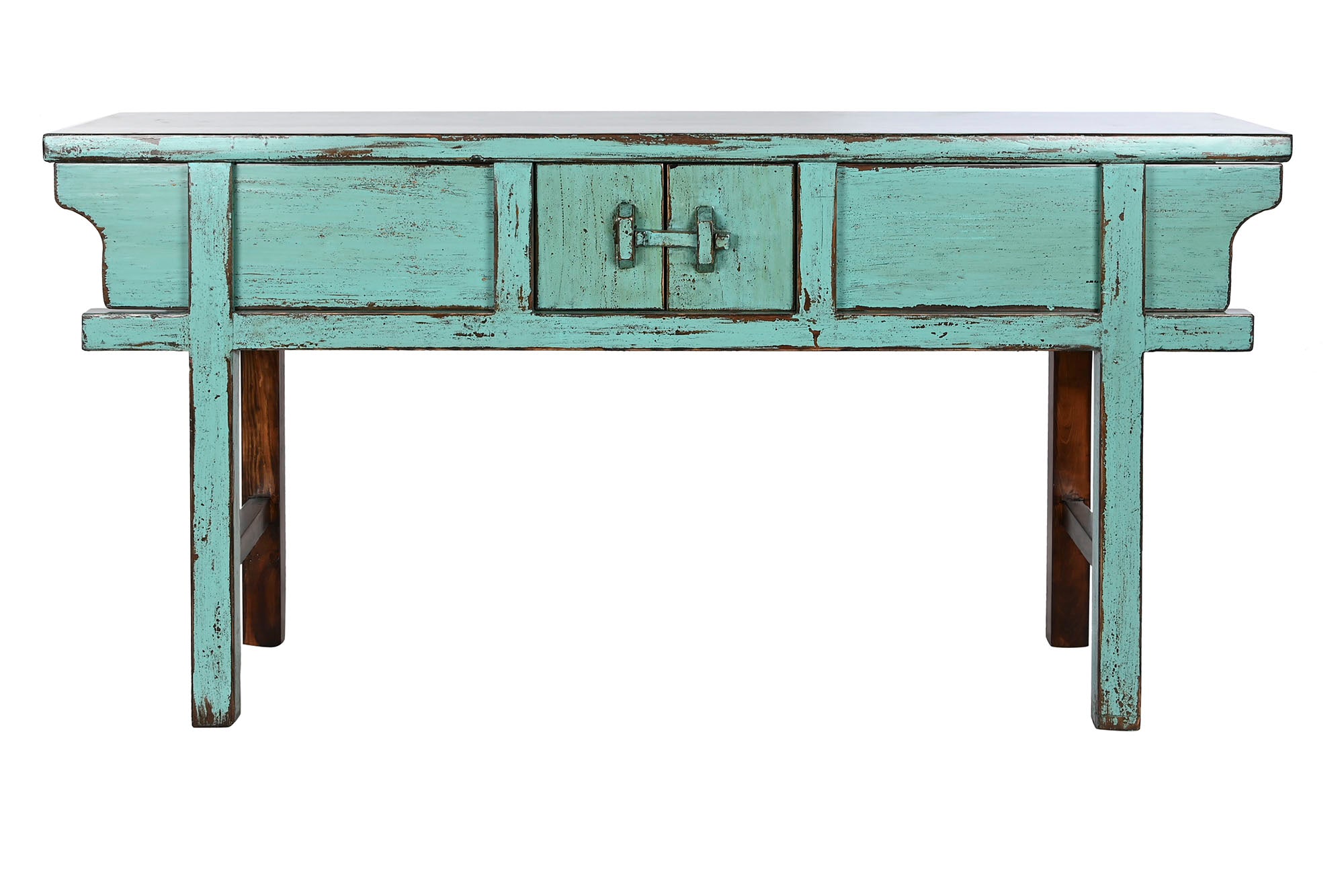 Consola Olmo Macizo 170X49X88 Decape Turquesa