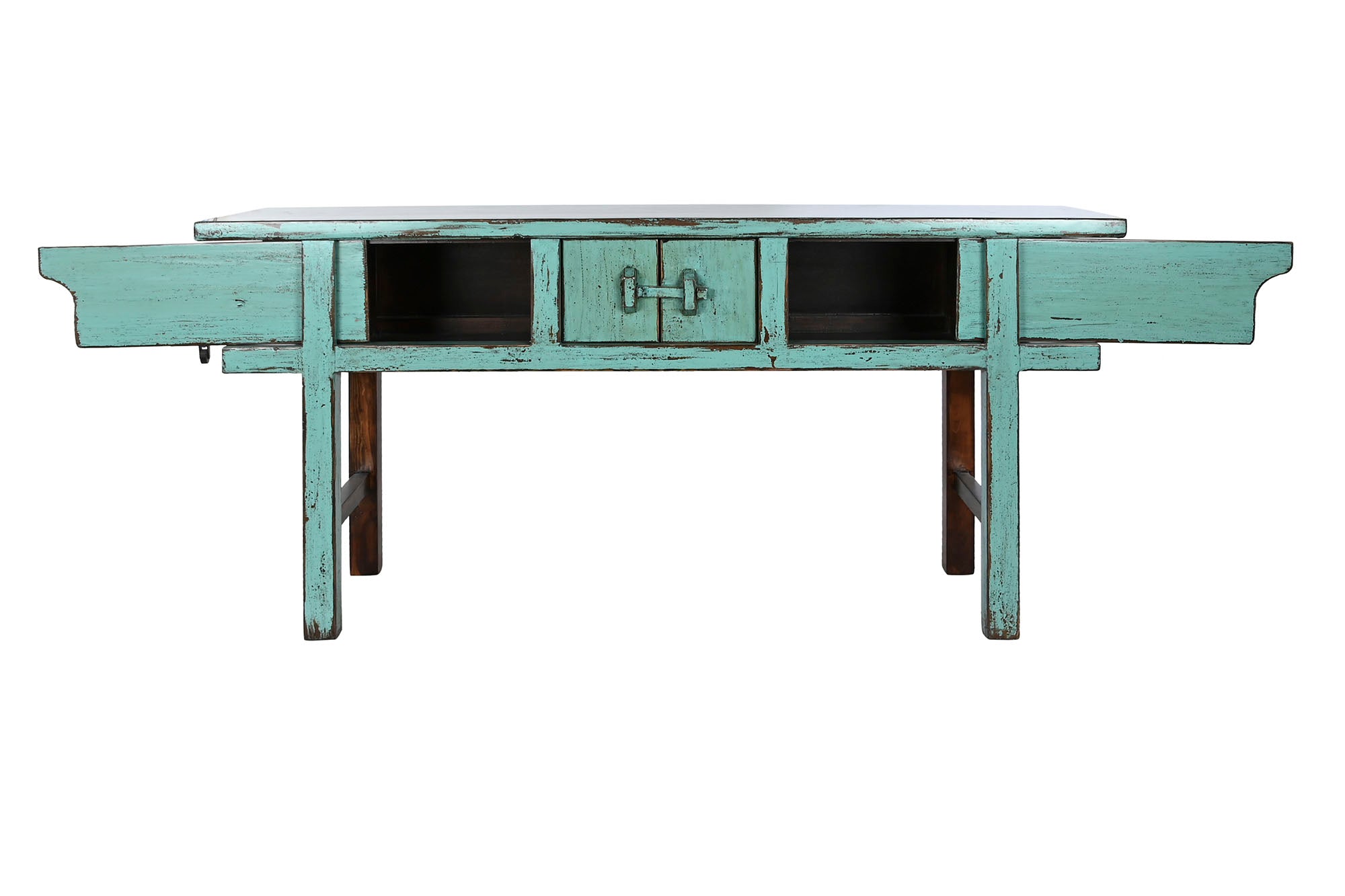 Consola Olmo Macizo 170X49X88 Decape Turquesa