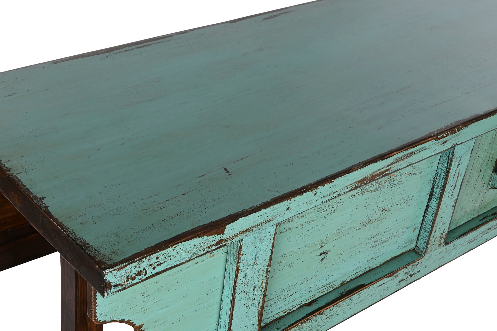 Consola Olmo Macizo 170X49X88 Decape Turquesa