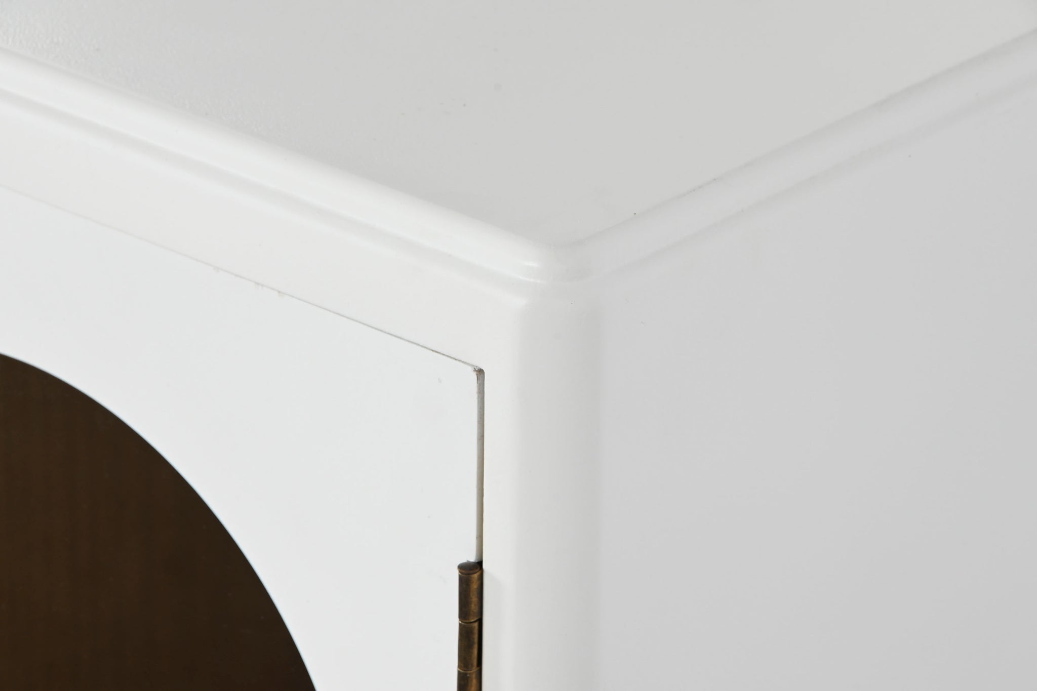 Móvel de TV de vidro Paulownia 120x40x50 branco