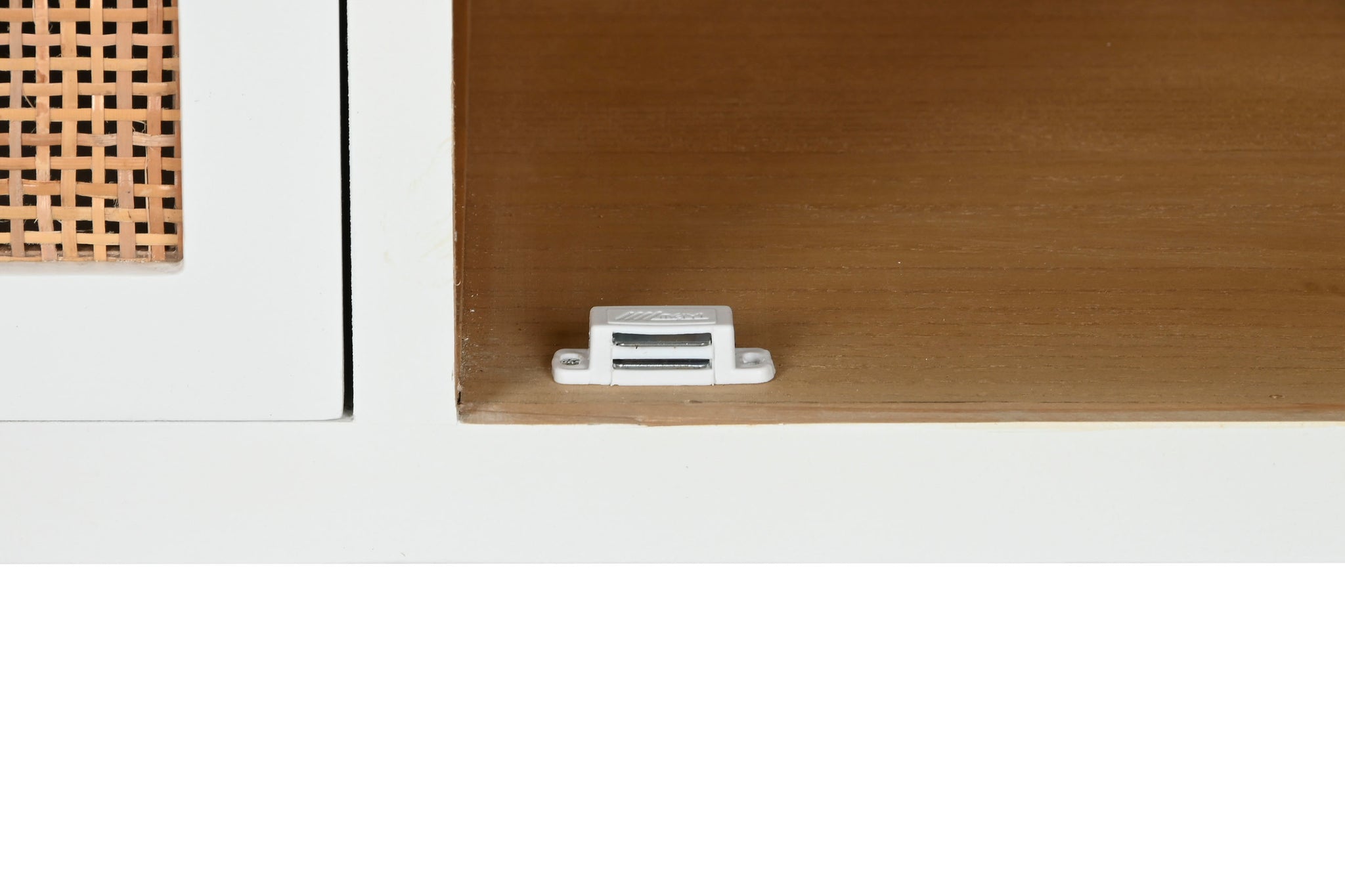 Móvel de TV de vidro Paulownia 120x40x50 branco
