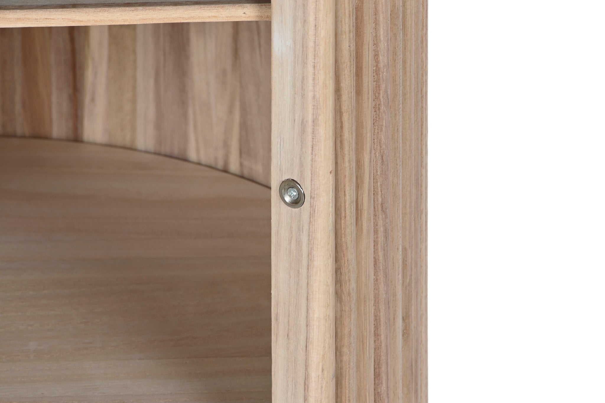 Mesa Redonda Comedor Paulownia 120X120X77 Puerta