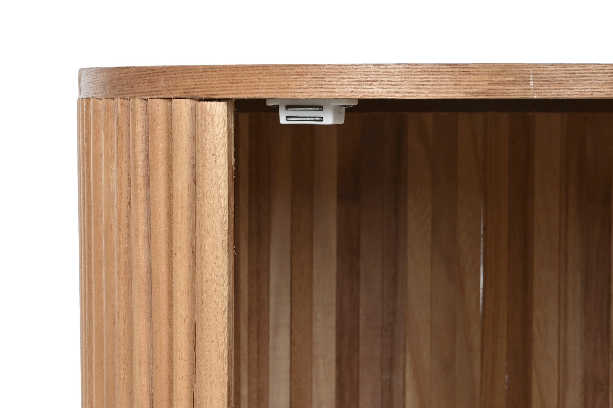 Mesita De Noche Paulownia Mdf 43X43X48 Puerta