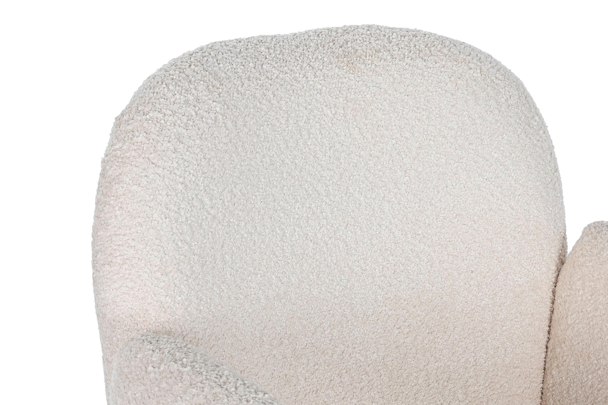 Cadeira de metal de poliéster 60x62x84 Bouclé creme