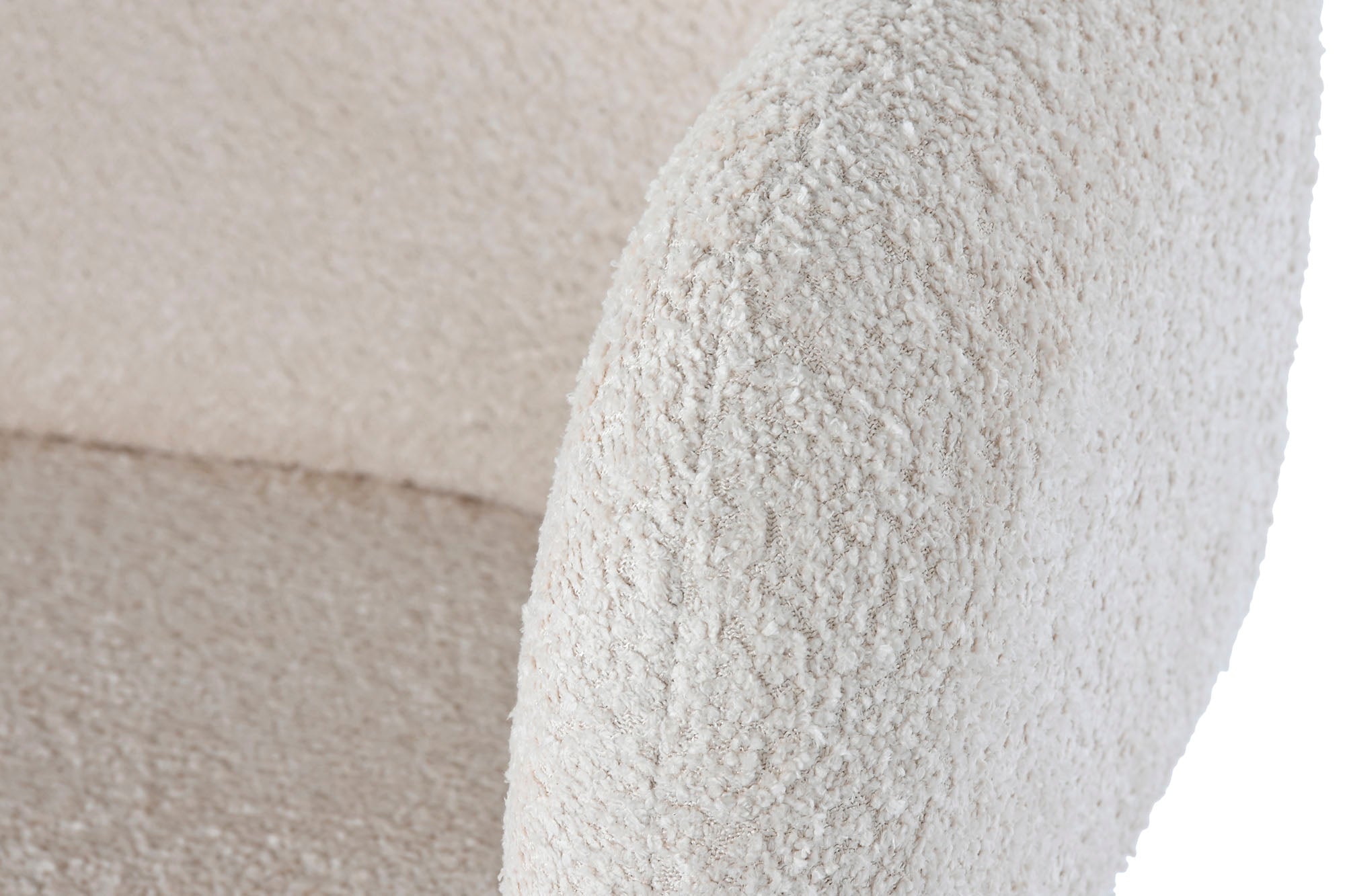 Cadeira de metal de poliéster 60x62x84 Bouclé creme