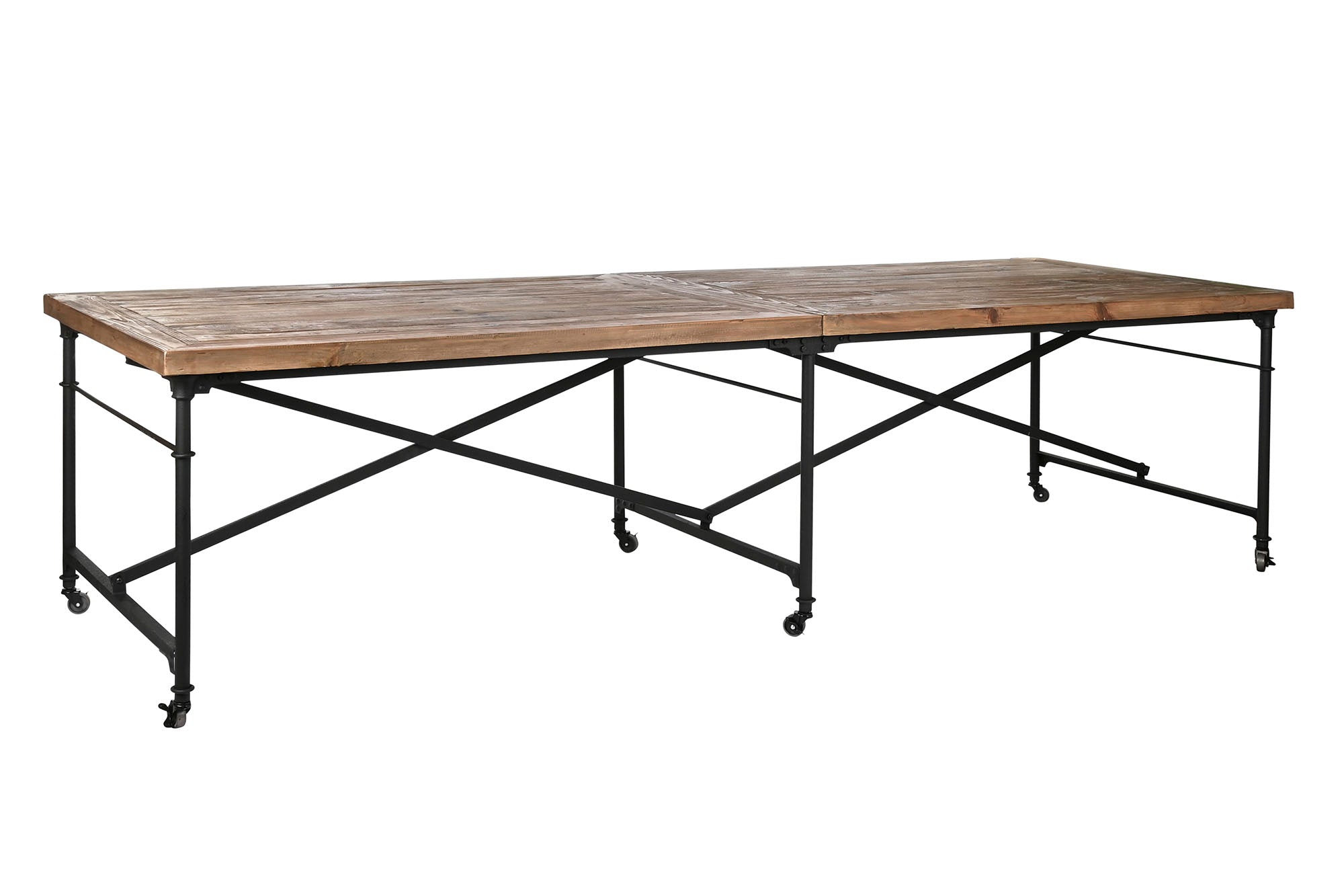 Mesa Comedor Madera Metal 300X100X78 75,00 Marron