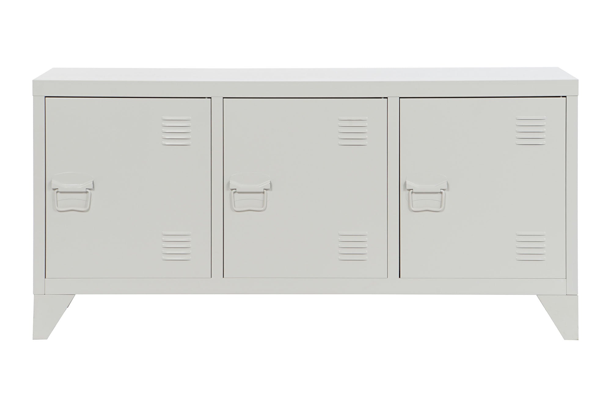 Mueble Tv Metal 120X40X58 Taquilla Blanco