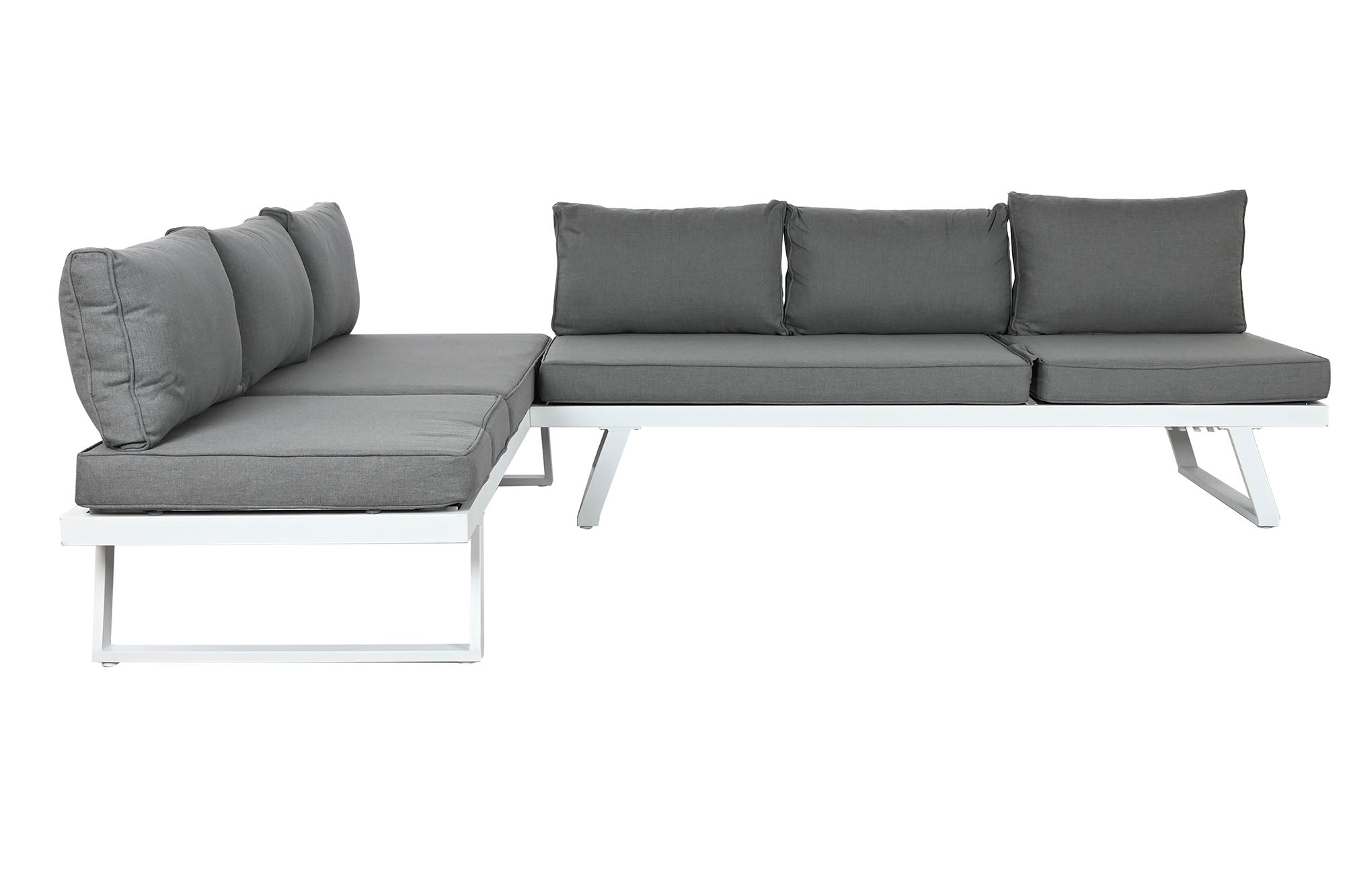 Sofa Set 3 Metal Poliester 130X68X65 Gris