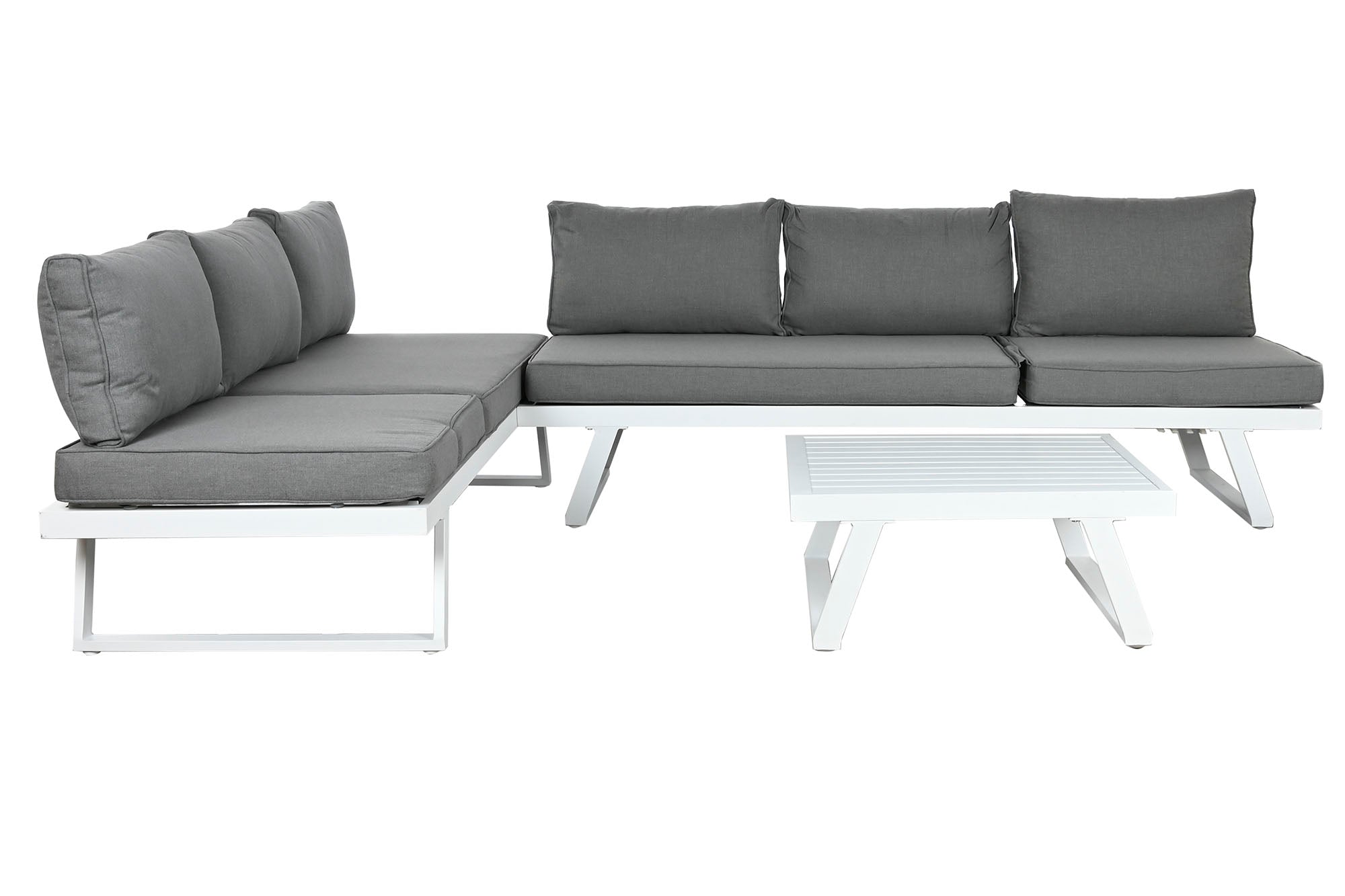 Sofa Set 3 Metal Poliester 130X68X65 Gris