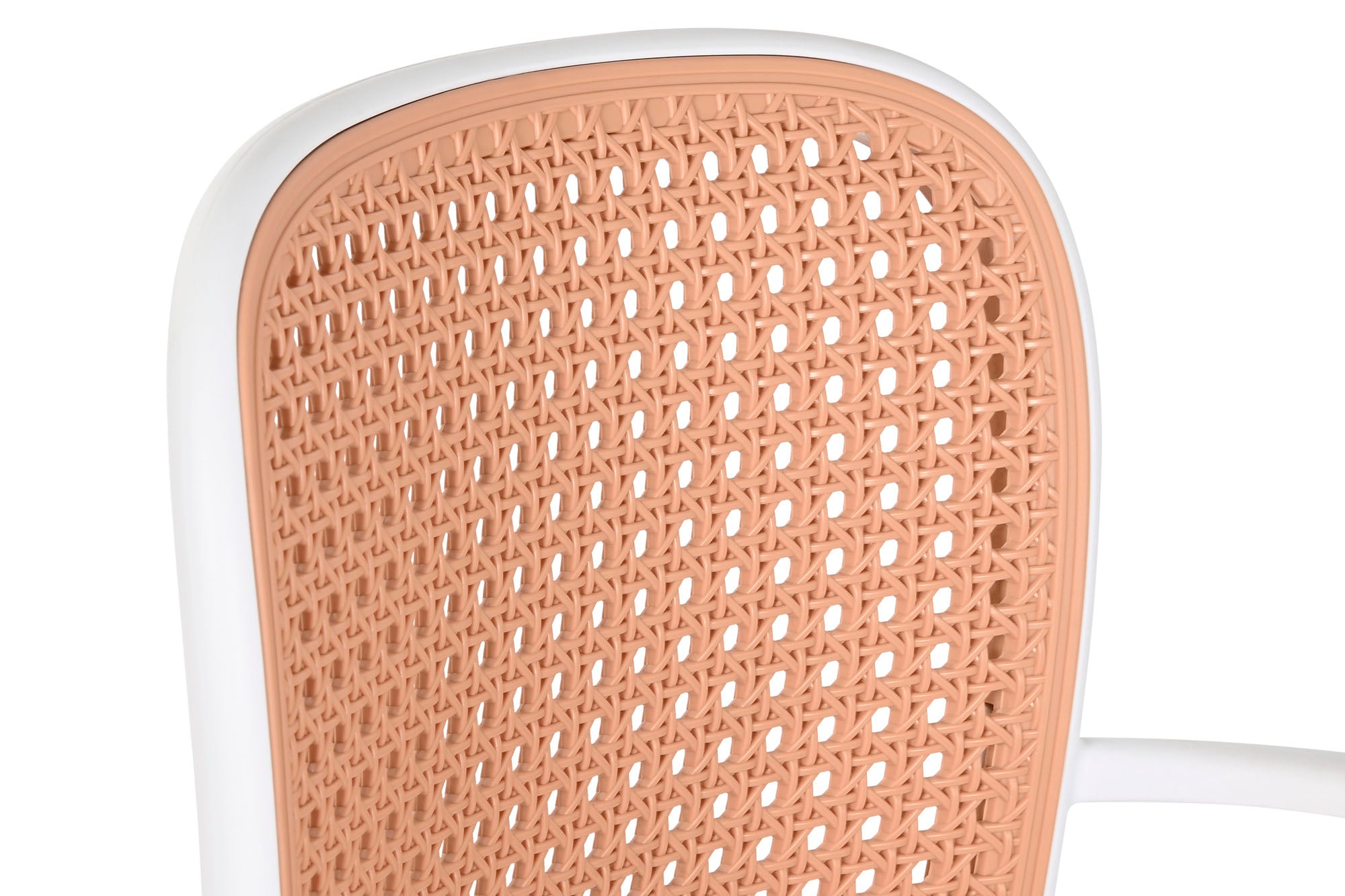 PP Chair 56X52X86.5 White Rattan Simil