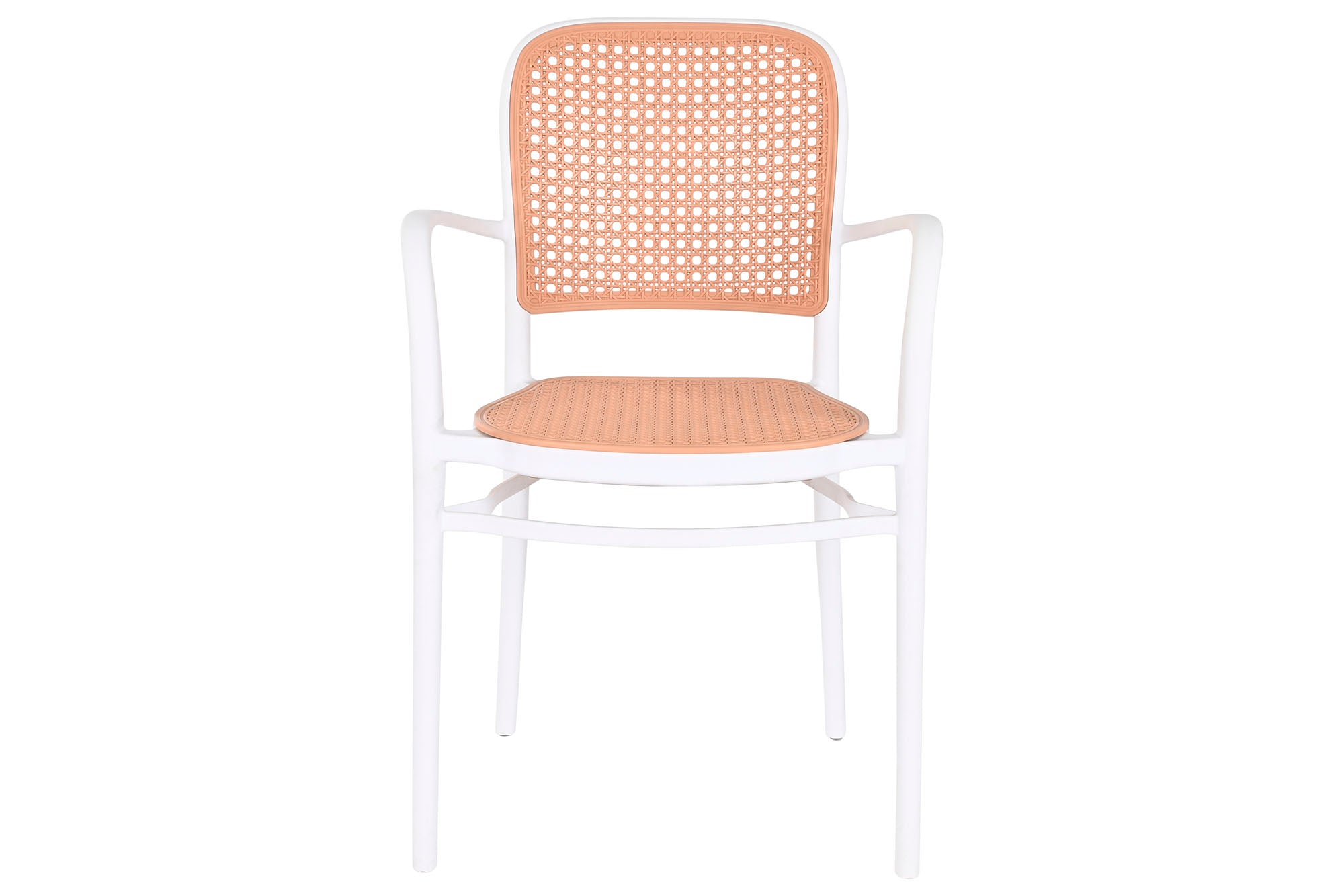 PP Chair 56X52X86.5 White Rattan Simil