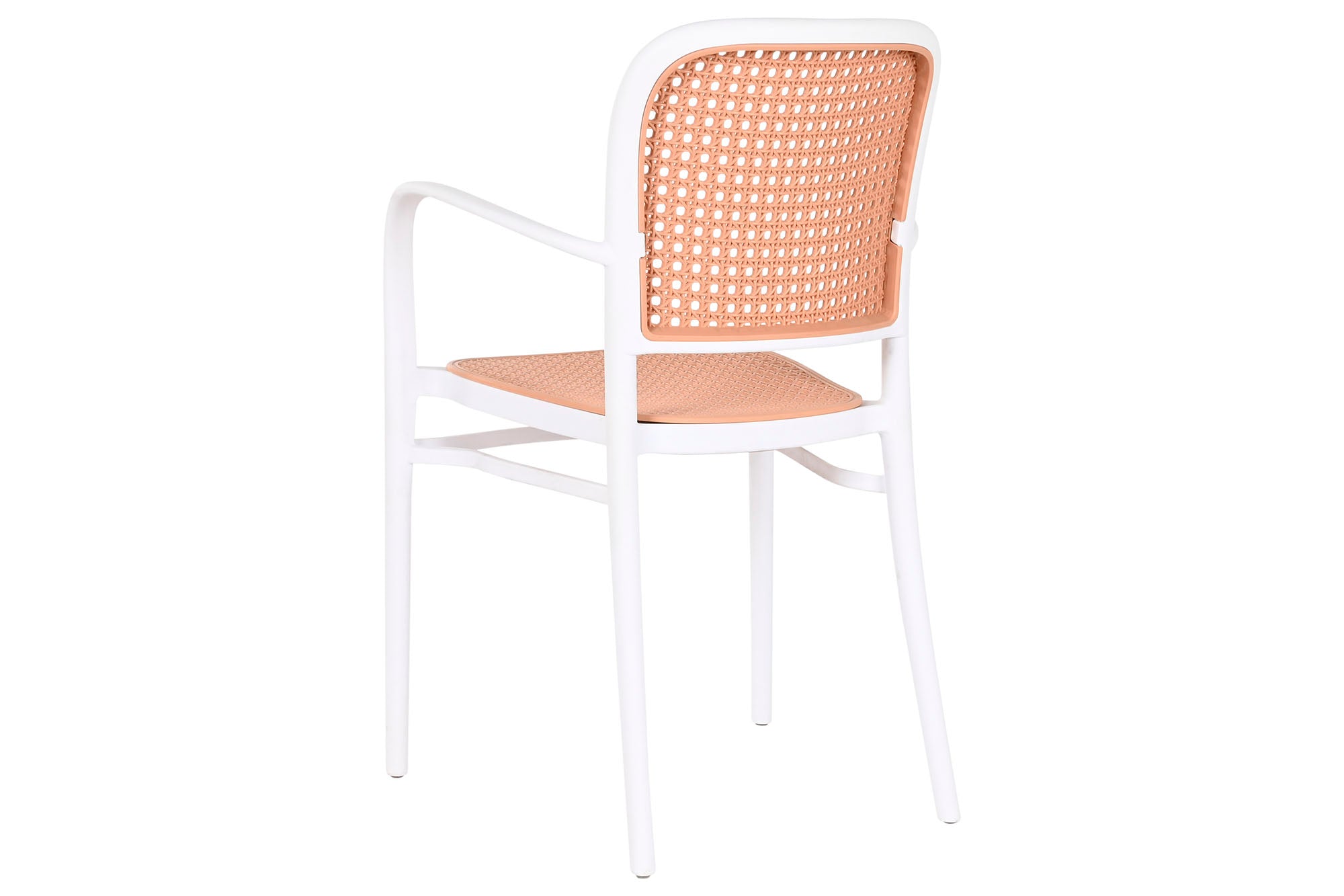 PP Chair 56X52X86.5 White Rattan Simil