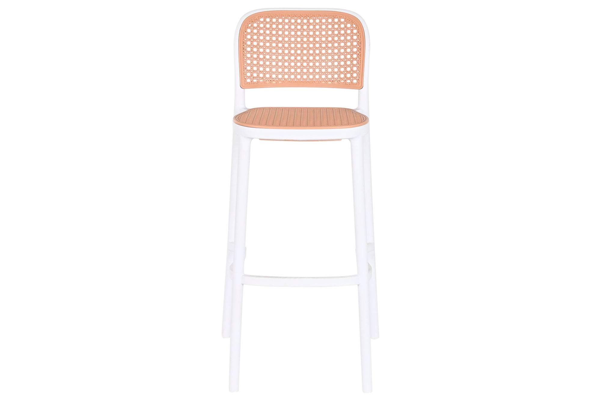 PP Stool 48X51X103 White Rattan Simil