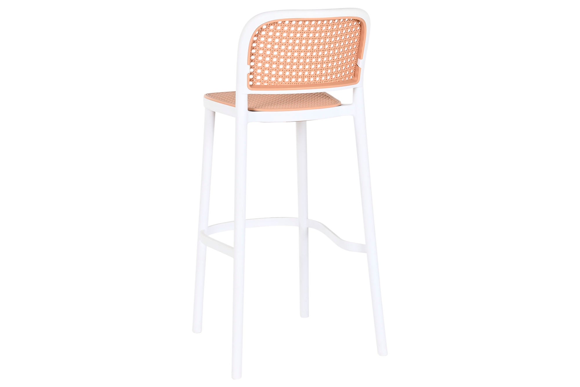 PP Stool 48X51X103 White Rattan Simil