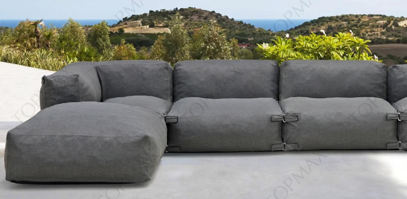 Pouf Poliester 87X87X32 10,00 Modular Gris