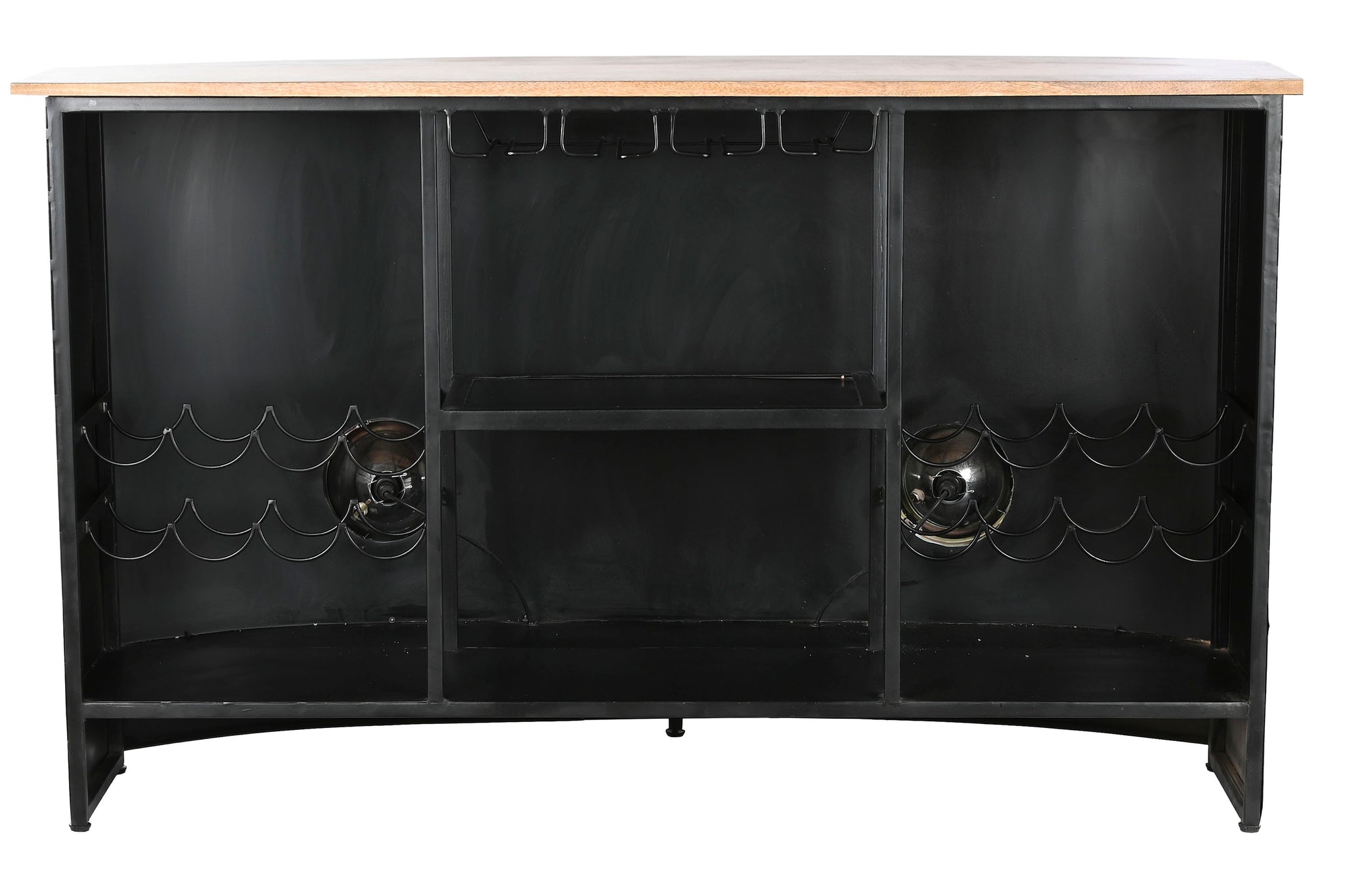 Mueble Bar Hierro Mango 157X52X90 Focos Turquesa