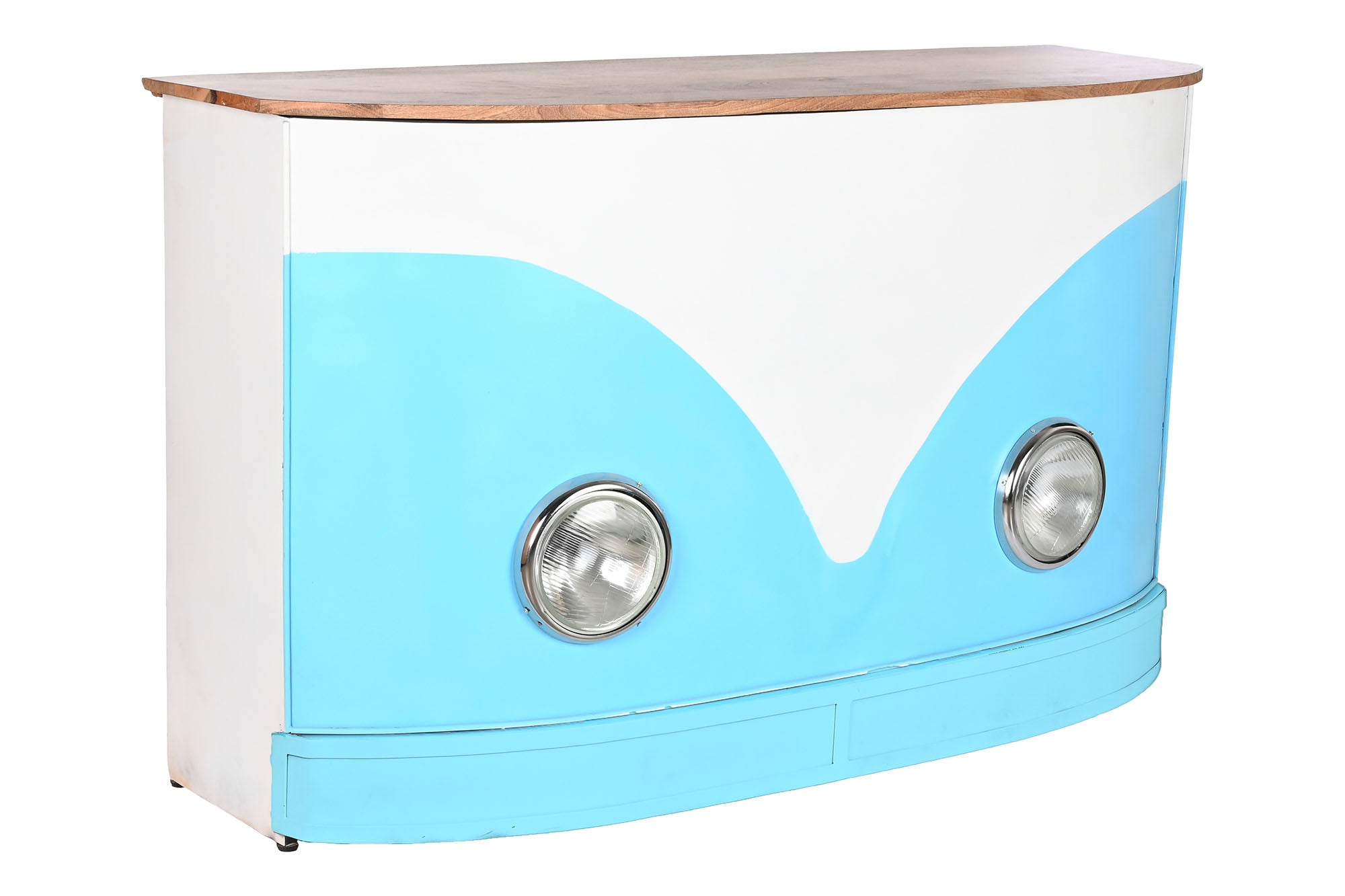 Móveis de bar de ferro Mango 157x52x90 holofotes turquesa