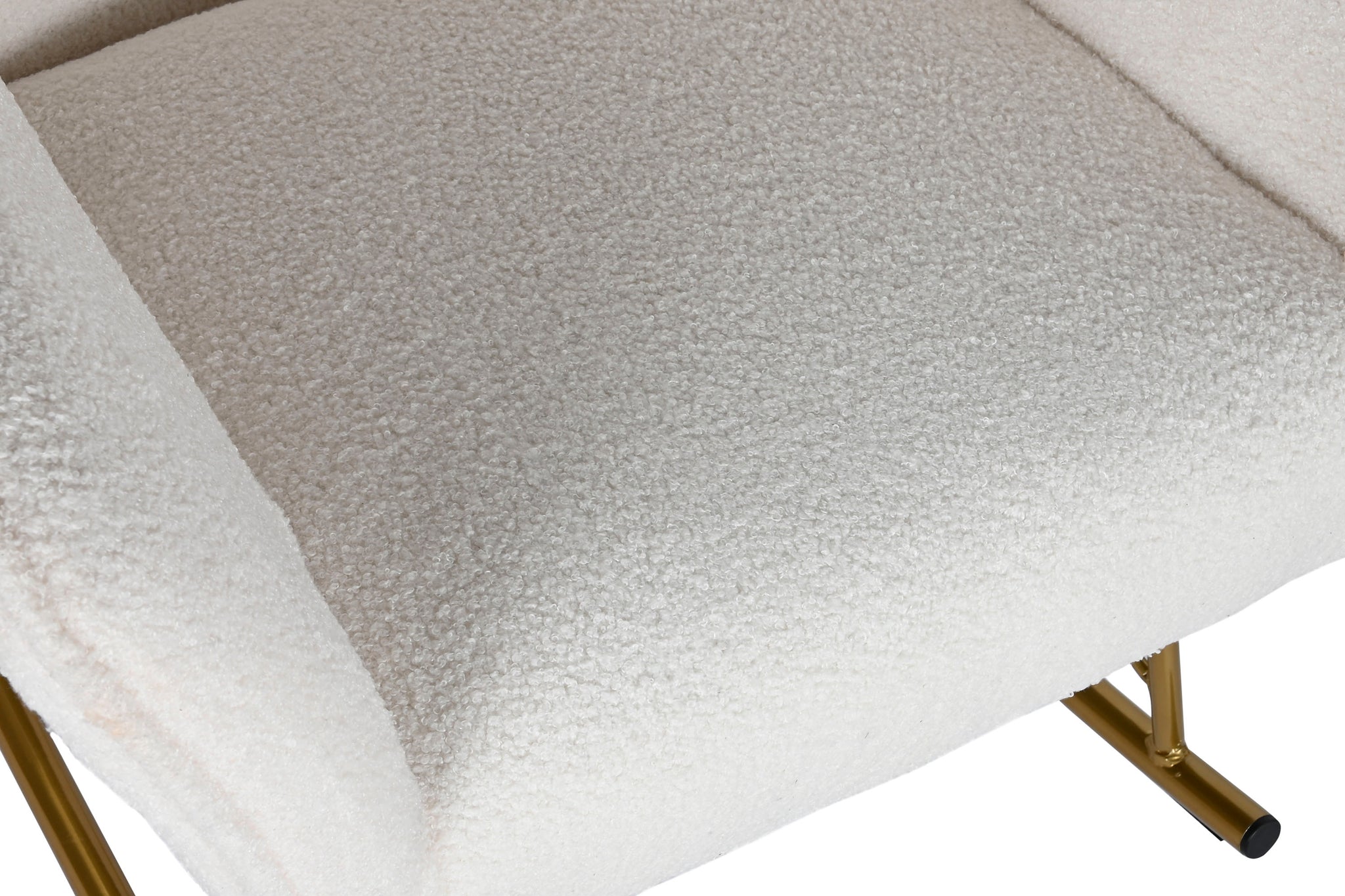 Rocking Chair Polyester Metal 73X75X97 Sheepskin