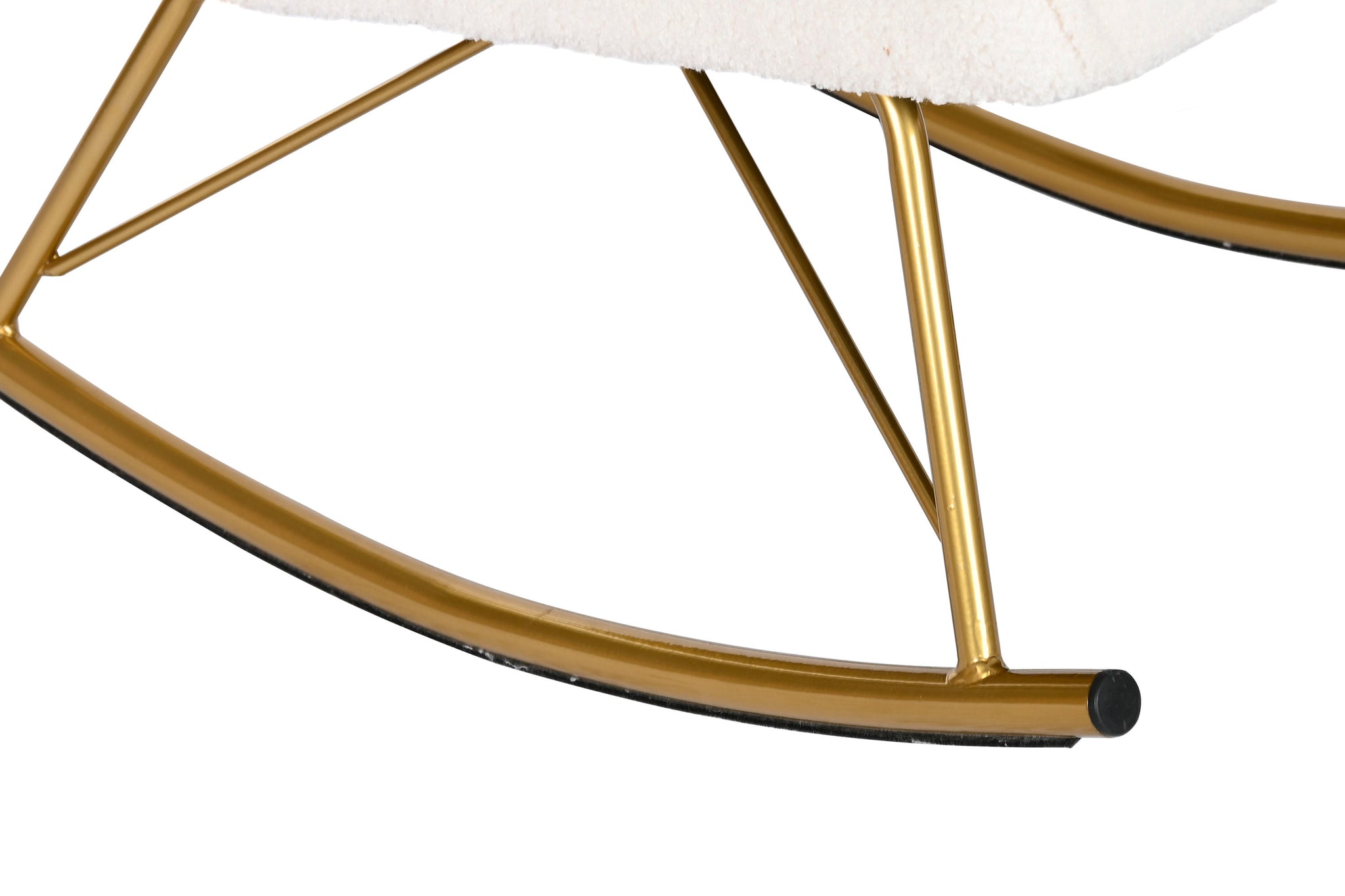 Rocking Chair Polyester Metal 73X75X97 Sheepskin