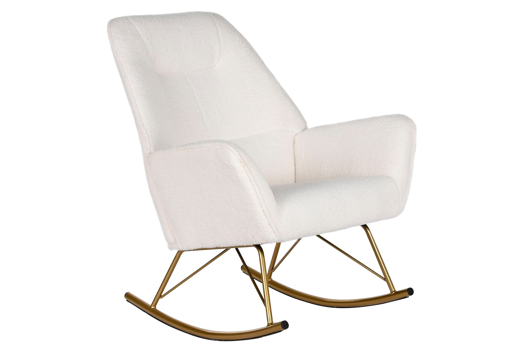 Rocking Chair Polyester Metal 73X75X97 Sheepskin