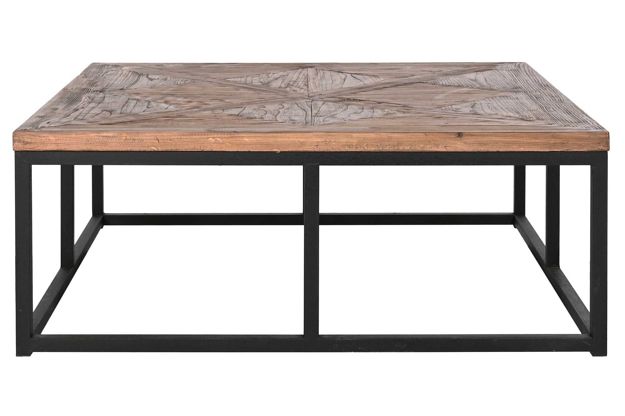 Mesa Centro Madera Metal 120X120X47,5 Natural