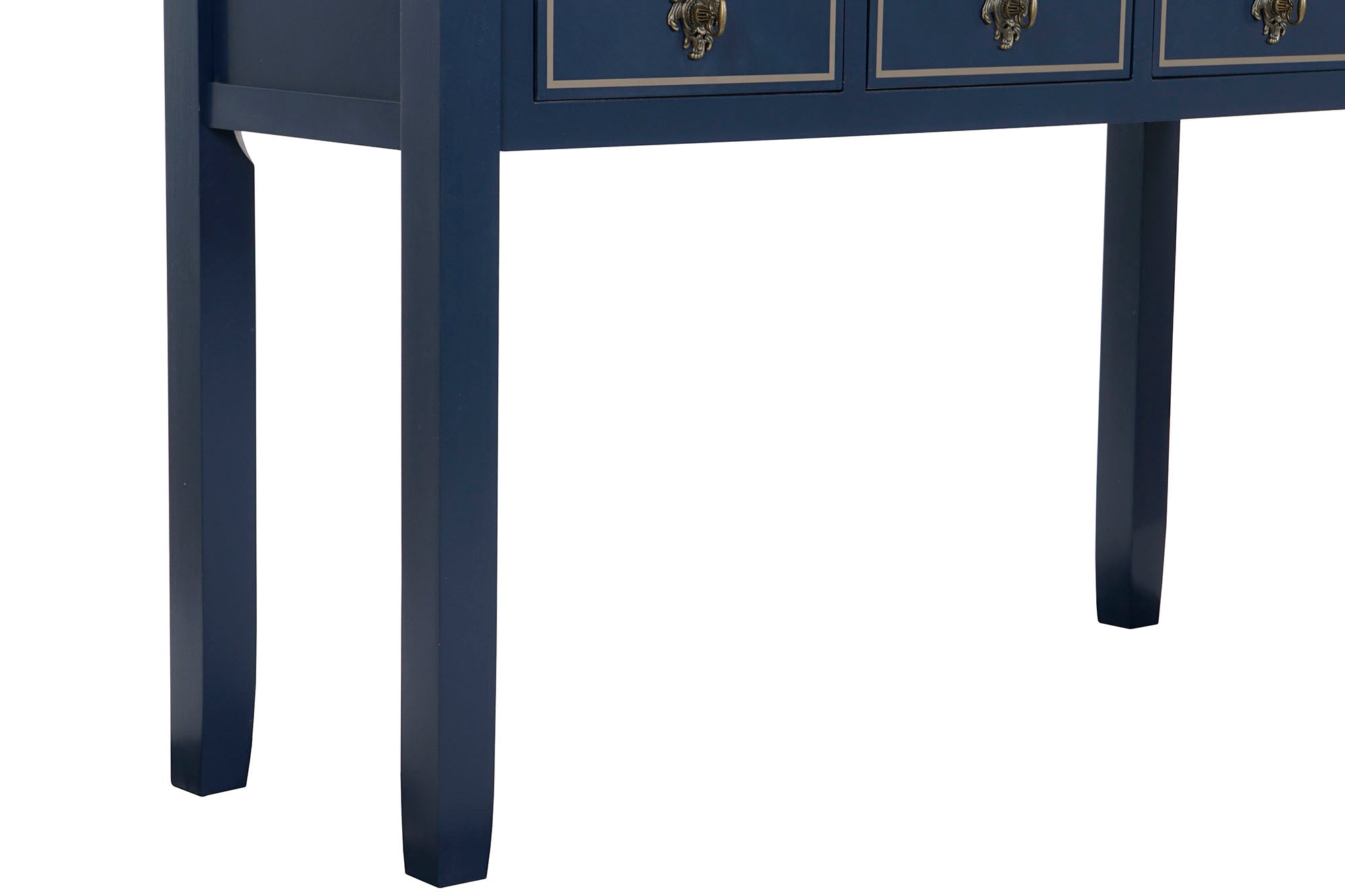 Consola Paulownia 103X35X80 10Caj, Azul Marino