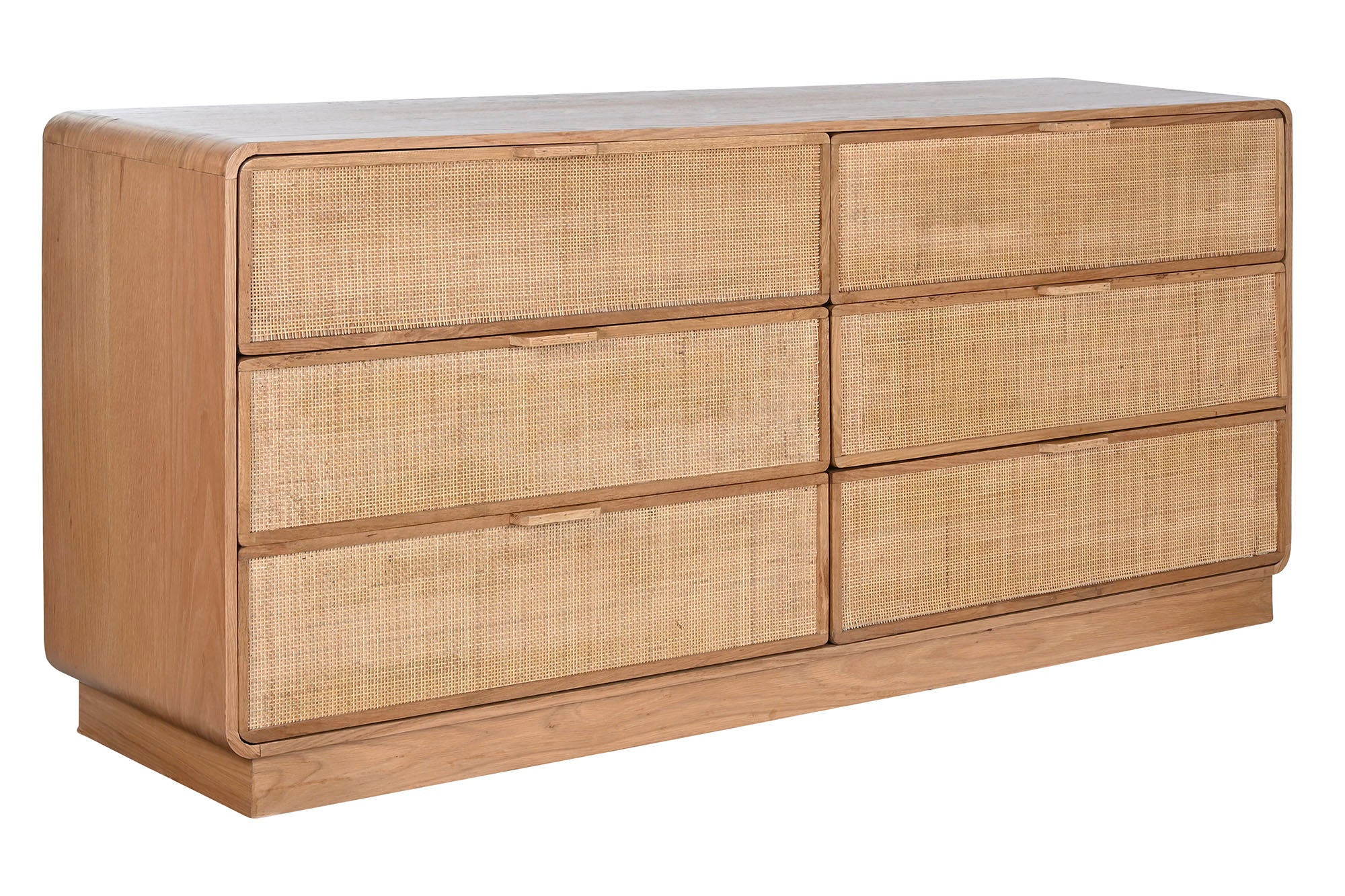 Comoda Roble Ratan 182X45X81 97,20 Veneer Natural