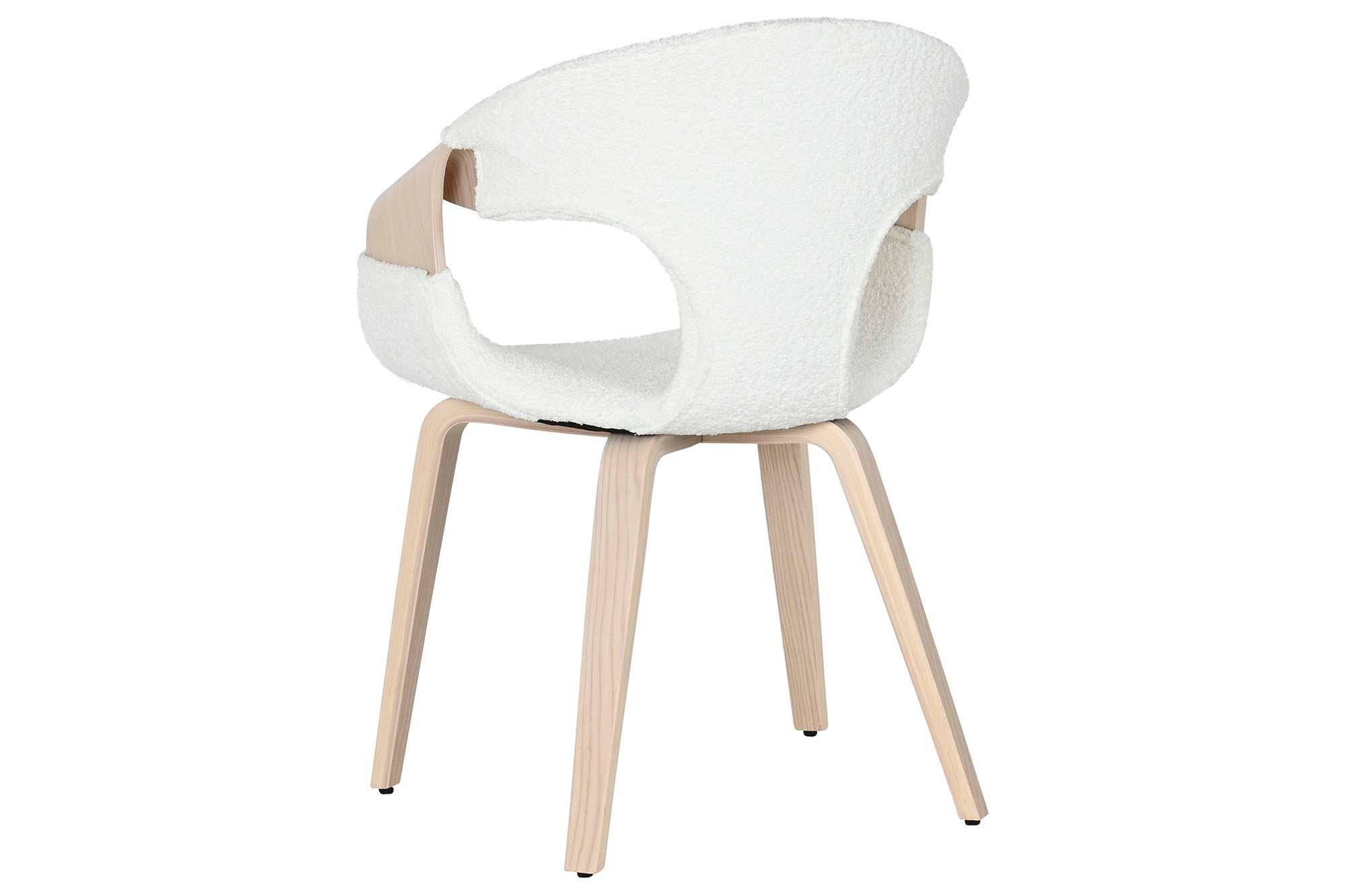 Polyester Wood Chair 52.5X67.5X82 White