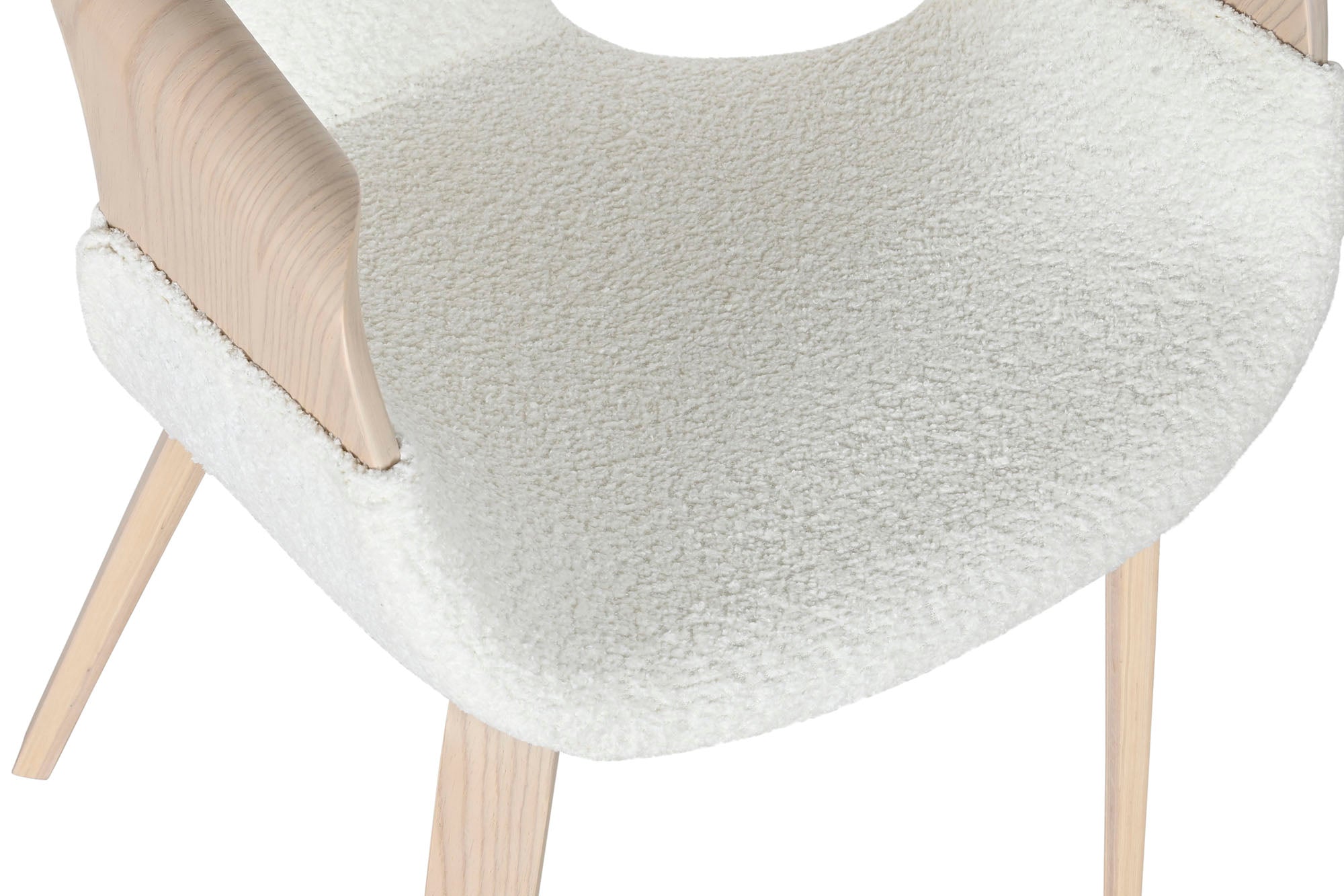 Polyester Wood Chair 52.5X67.5X82 White