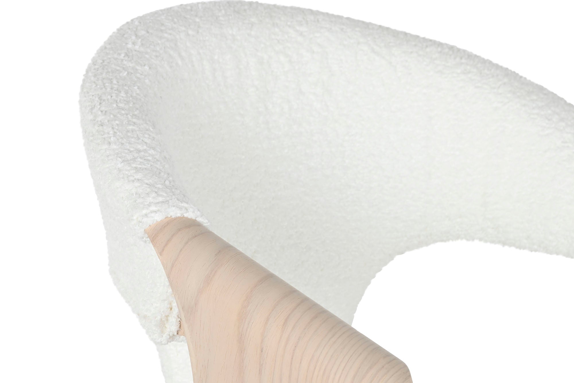 Cadeira de madeira de poliéster 52,5 x 67,5 x 82 cm branca