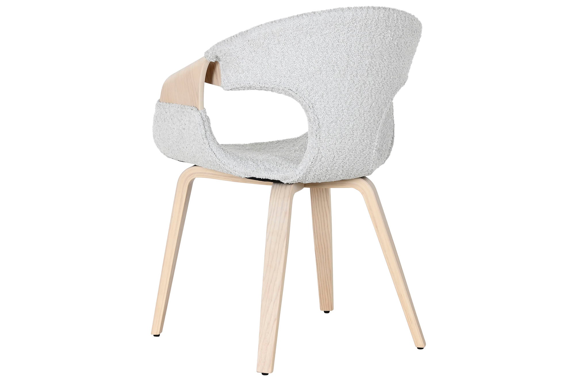 Cadeira de madeira de poliéster 52,5 x 67,5 x 82 cinza