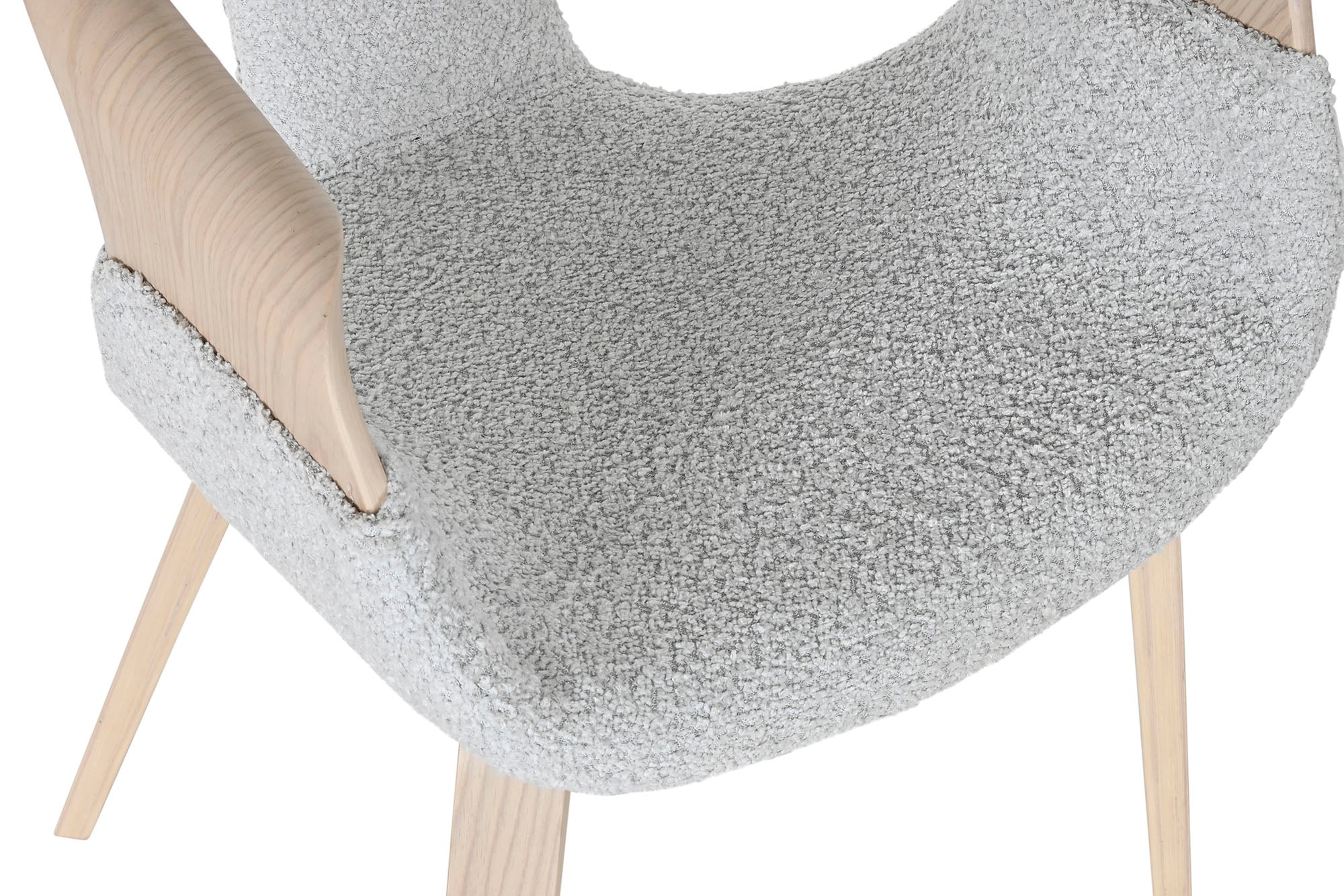 Cadeira de madeira de poliéster 52,5 x 67,5 x 82 cinza