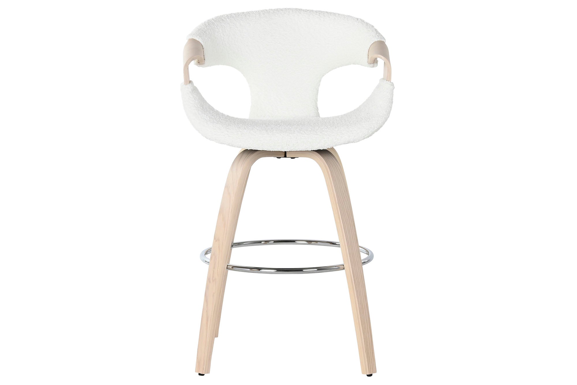 Taburete Madera Poliester 55,5X52,5X92,5 Blanco