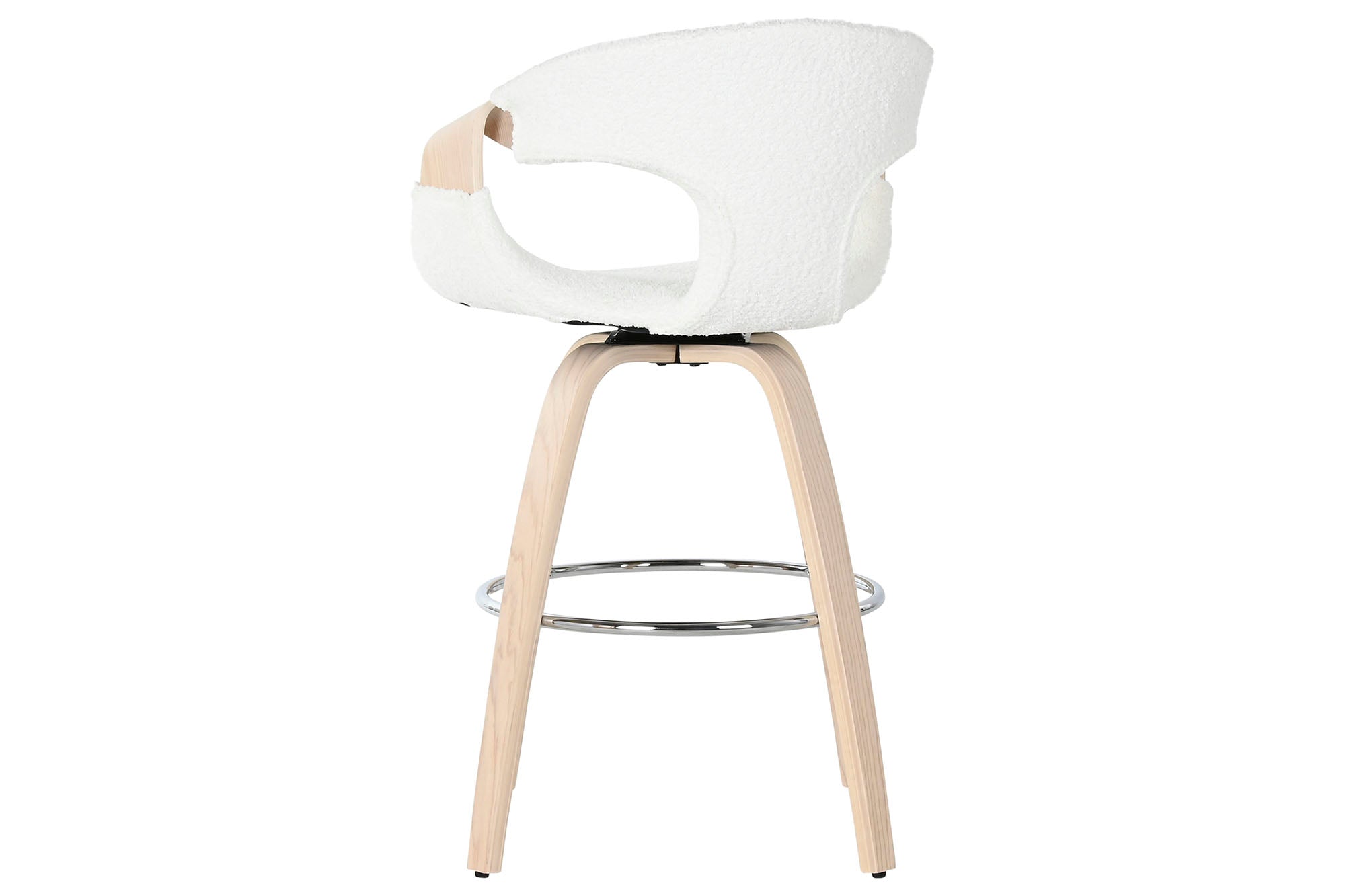 Taburete Madera Poliester 55,5X52,5X92,5 Blanco