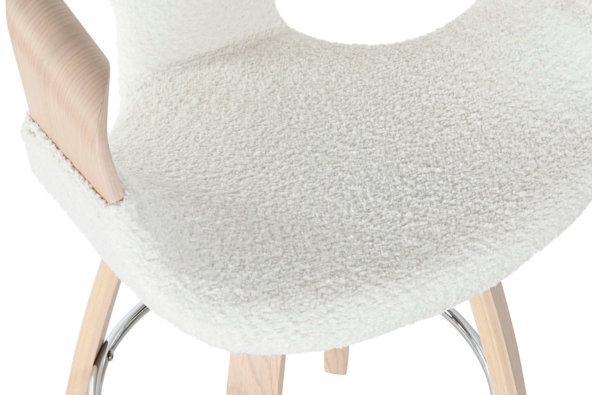 Taburete Madera Poliester 55,5X52,5X92,5 Blanco