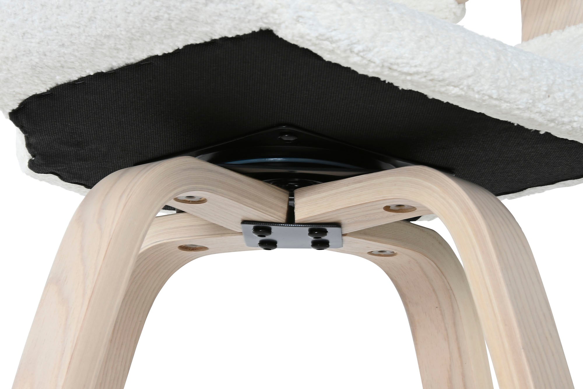 Taburete Madera Poliester 55,5X52,5X92,5 Blanco